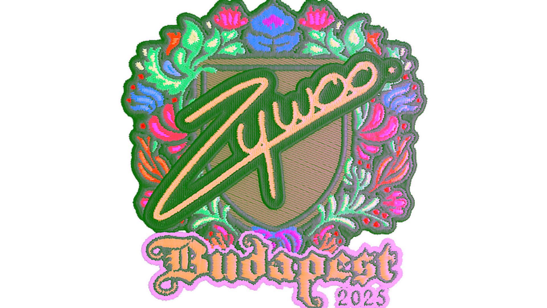 Display for Sticker | ZywOo (Embroidered) | Budapest 2025