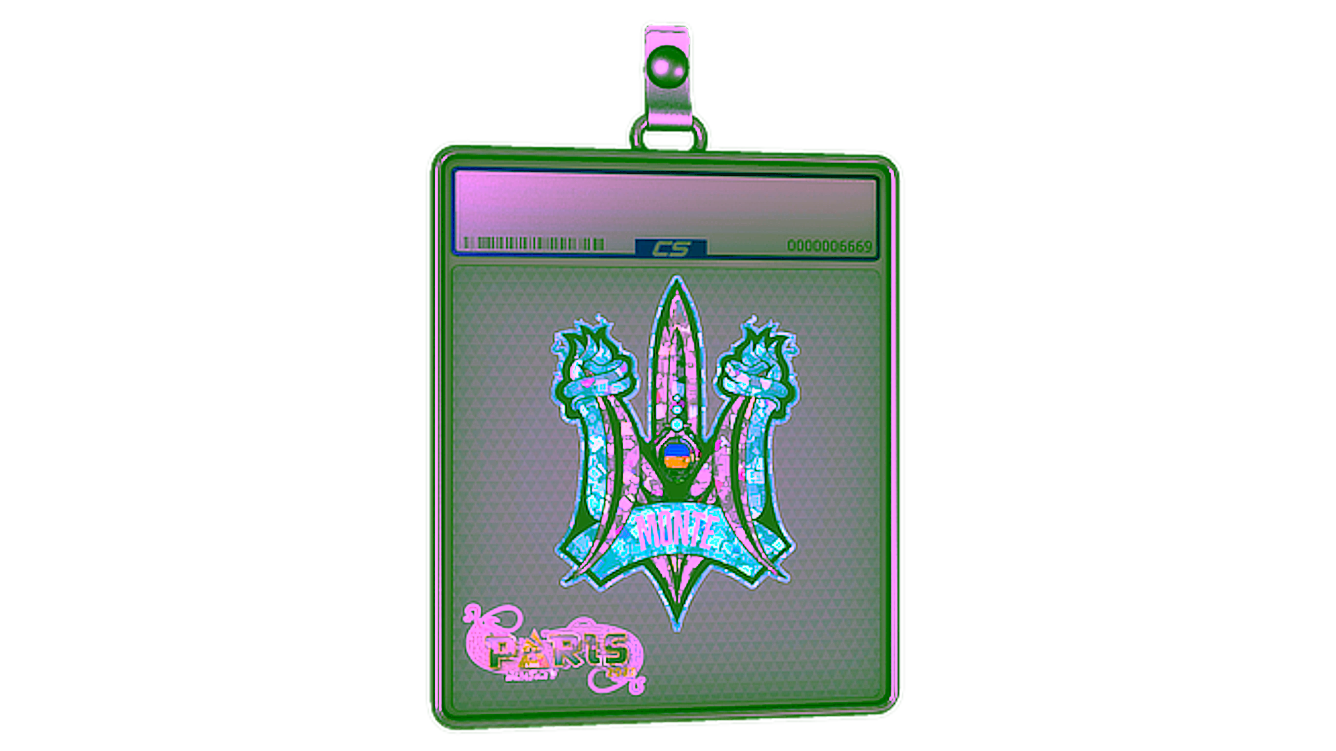 Wyświetl dla Sticker Slab | Monte (Glitter) | Paris 2023