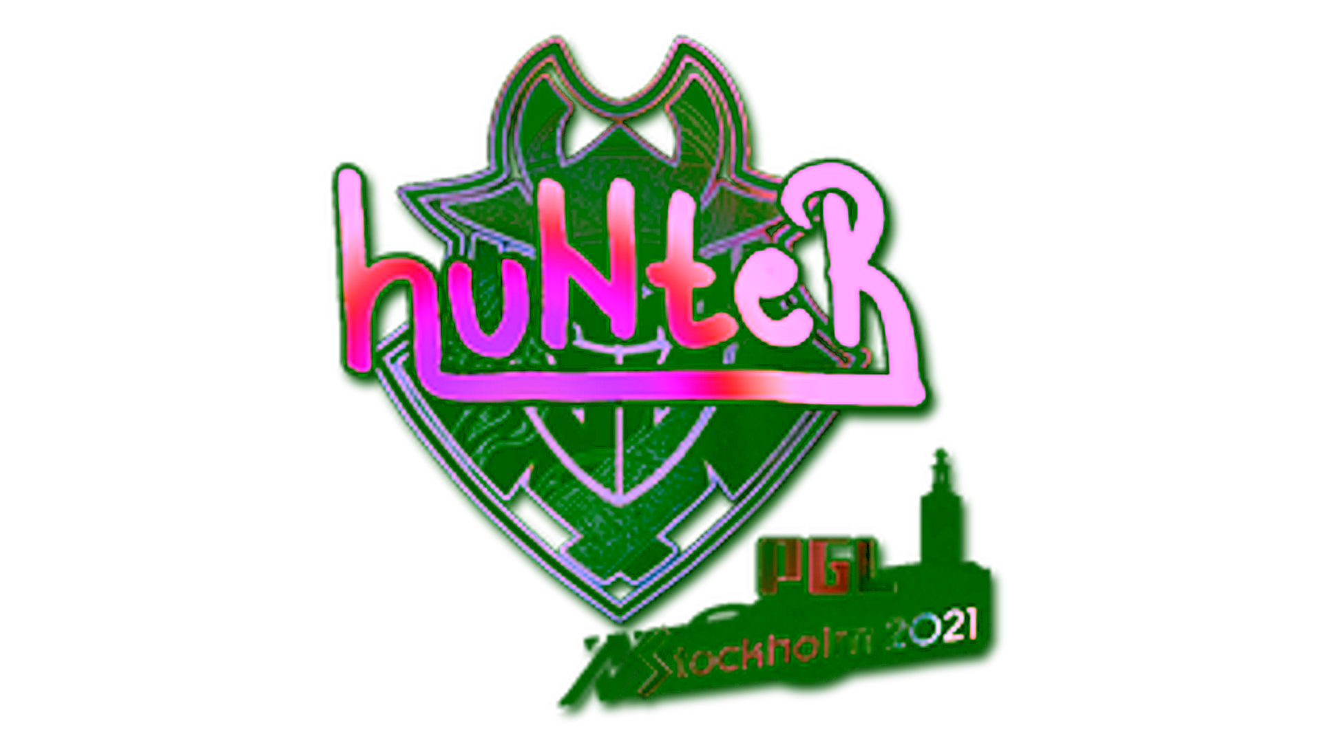 Display for Sticker | huNter- (Holo) | Stockholm 2021
