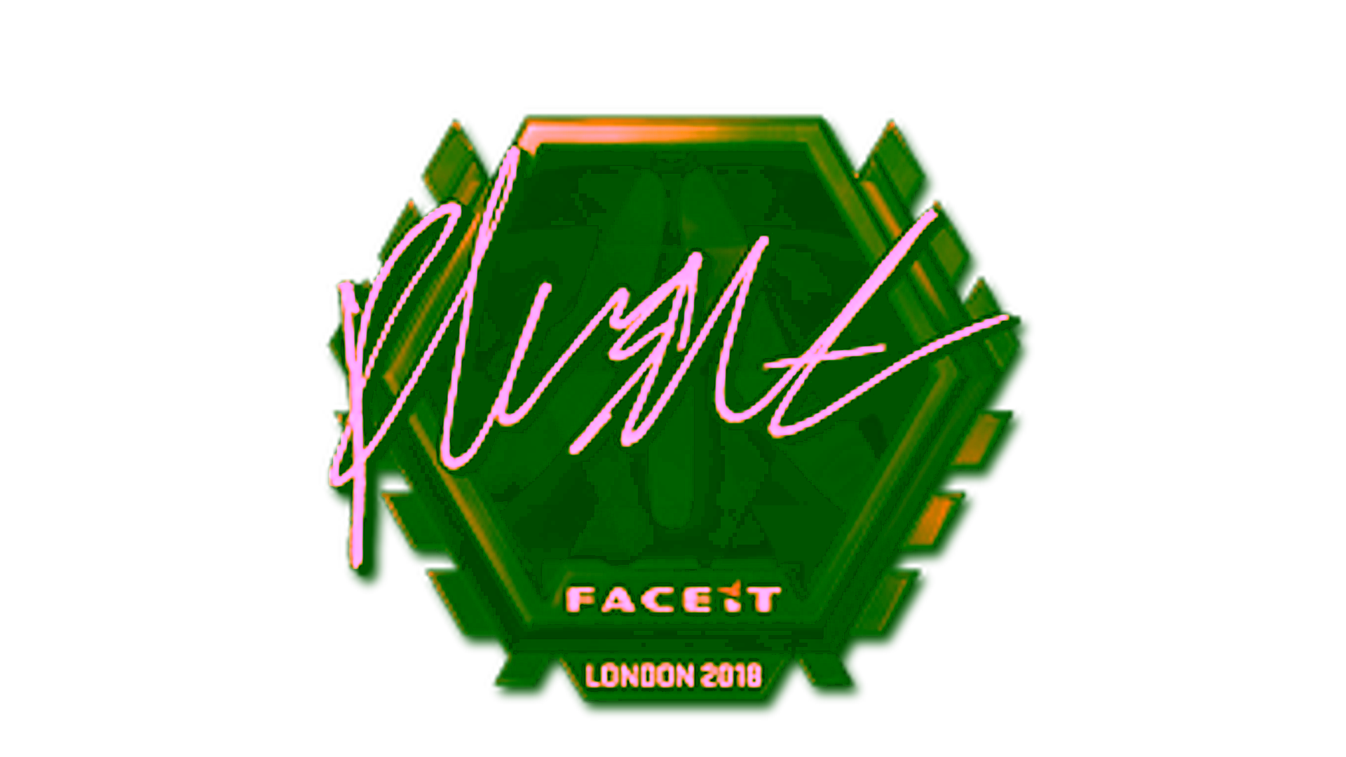 Display for Sticker | flusha (Gold) | London 2018