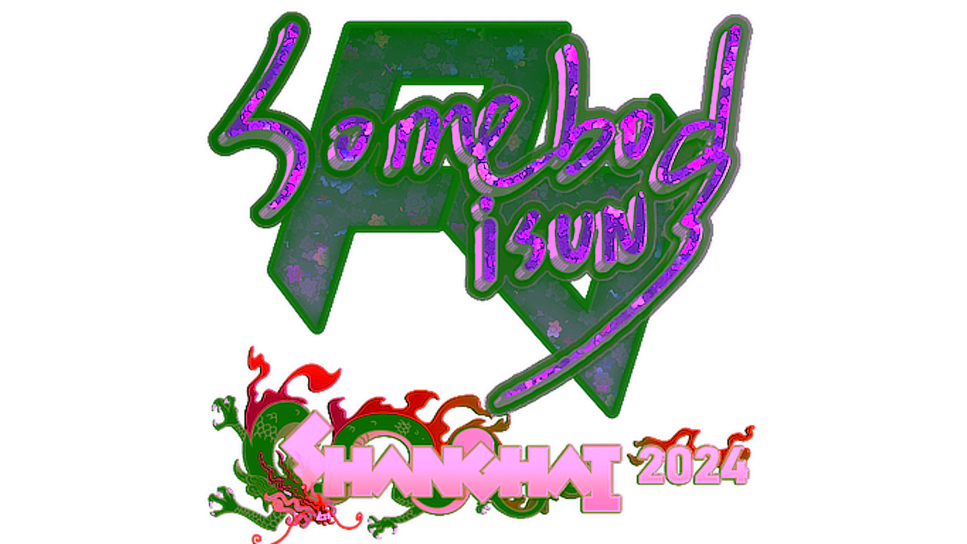 Wyświetl dla Sticker | somebody (Glitter) | Shanghai 2024