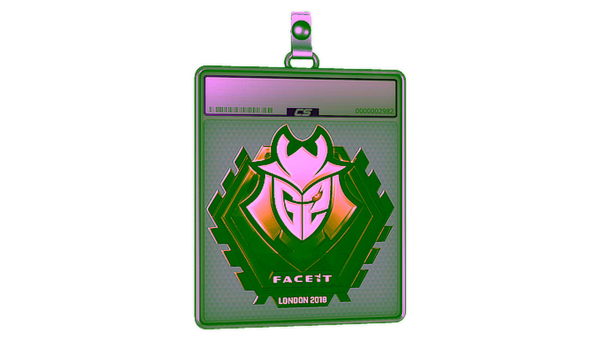 Display for Sticker Slab | G2 Esports (Gold) | London 2018
