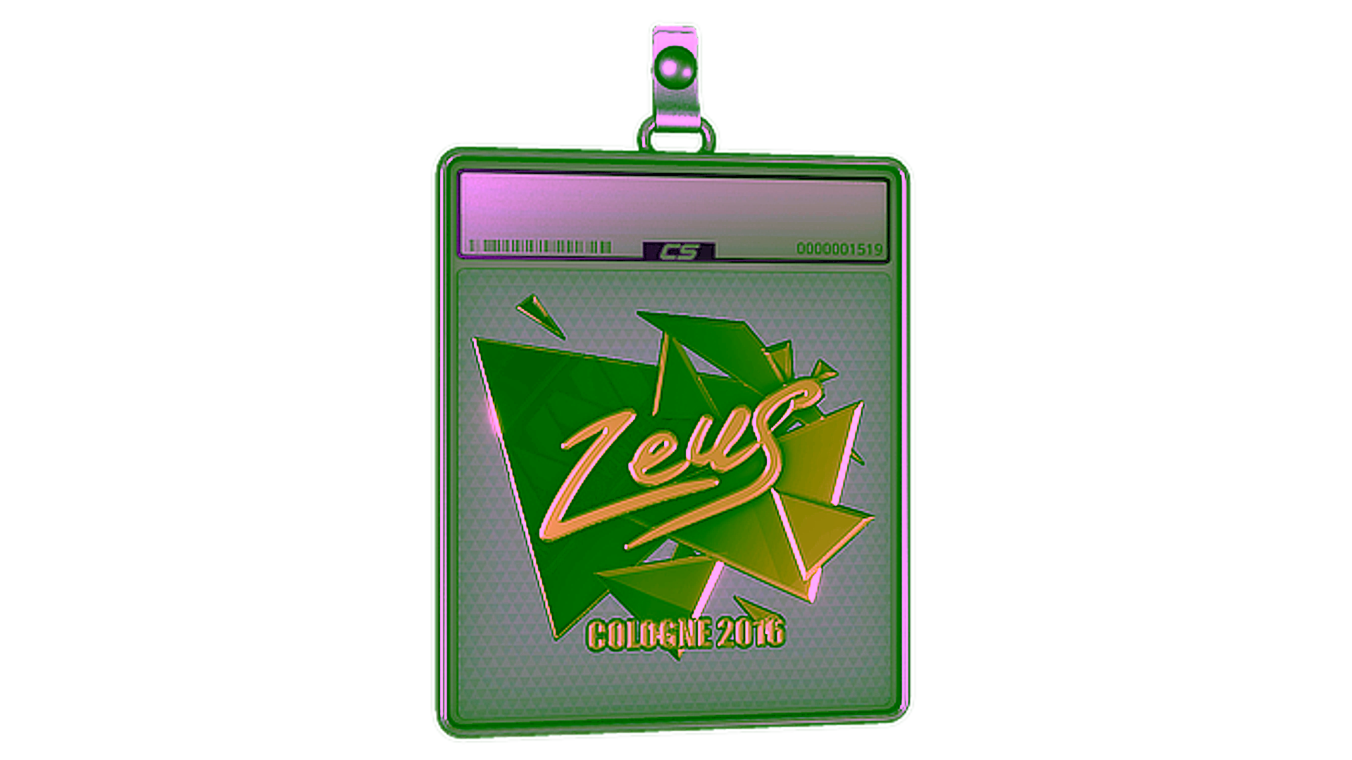 Anzeige für Sticker Slab | Zeus (Gold) | Cologne 2016
