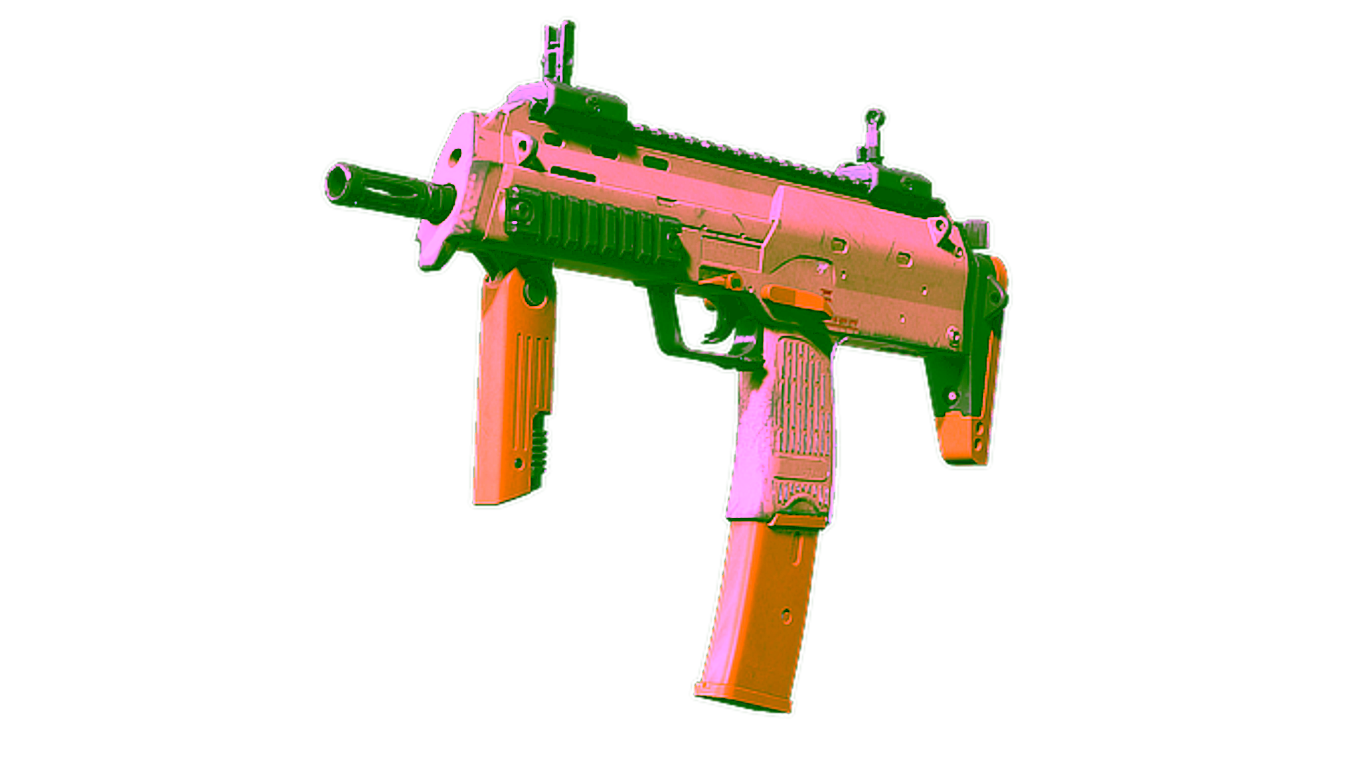 Display for MP7 | Short Ochre (Well-Worn)