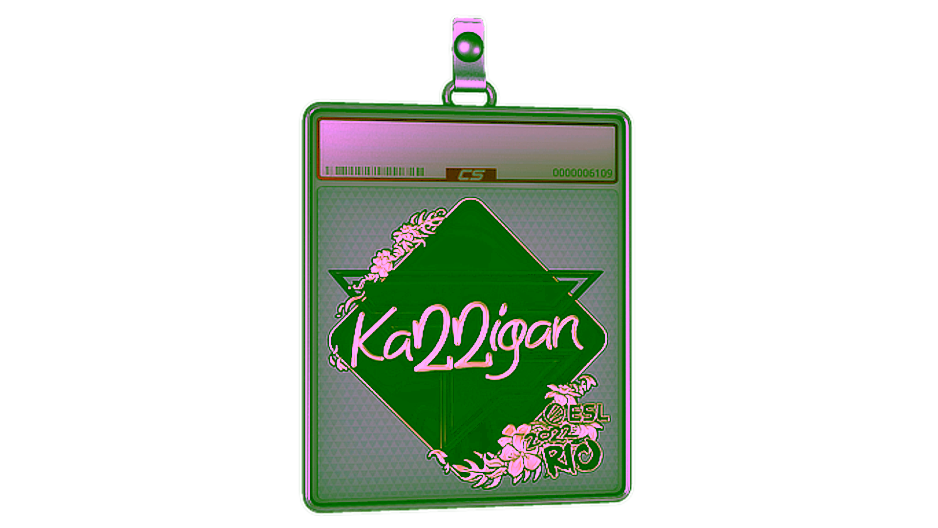 Display for Sticker Slab | karrigan (Gold) | Rio 2022