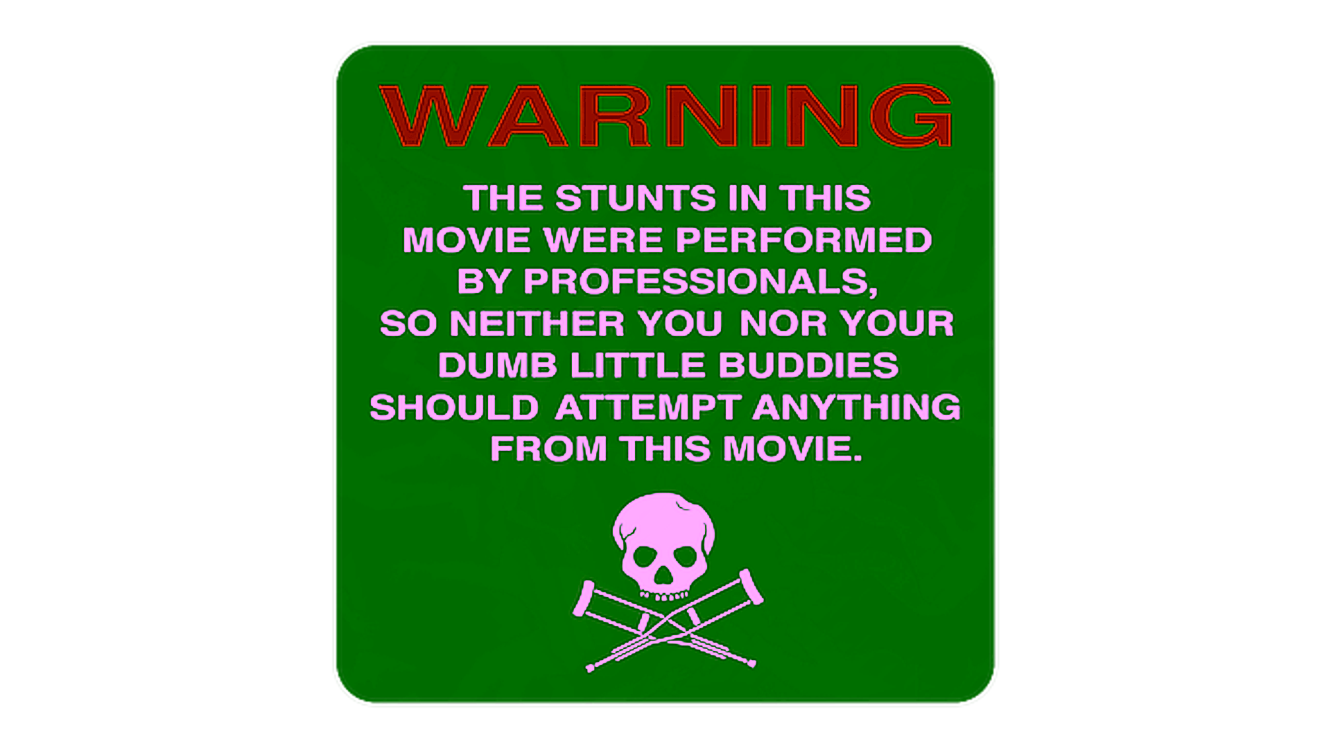 Display for Sticker | WARNING
