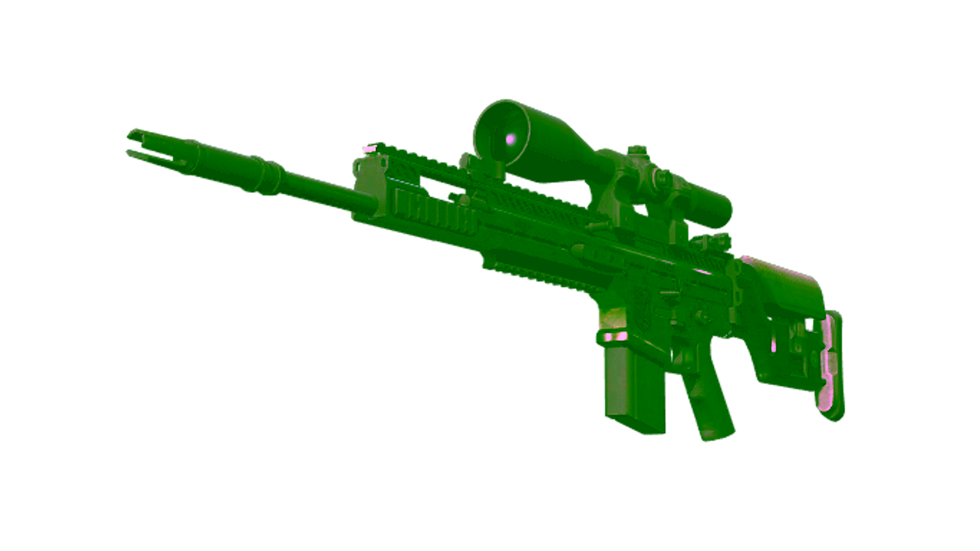 Display for StatTrak™ SCAR-20 | Green Marine (Well-Worn)