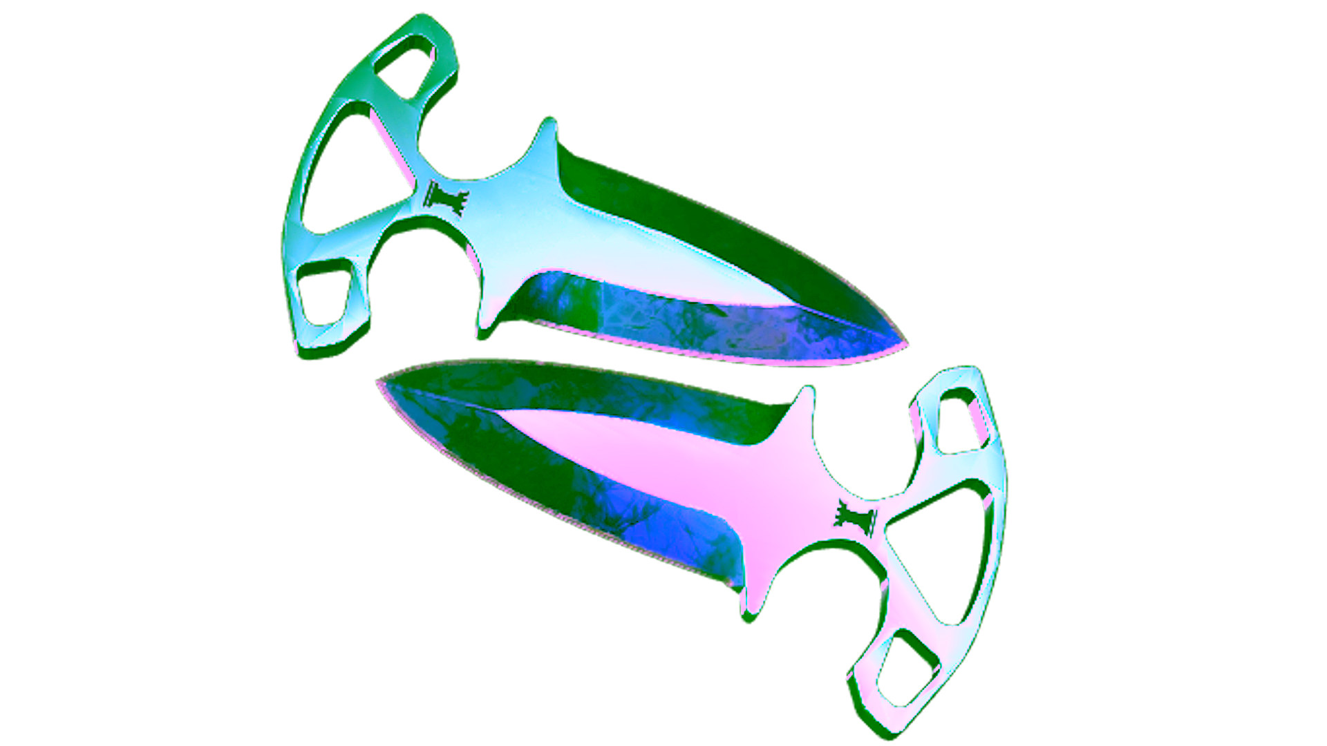 Visar för ★ StatTrak™ Shadow Daggers | Doppler Phase 3 (Factory New)