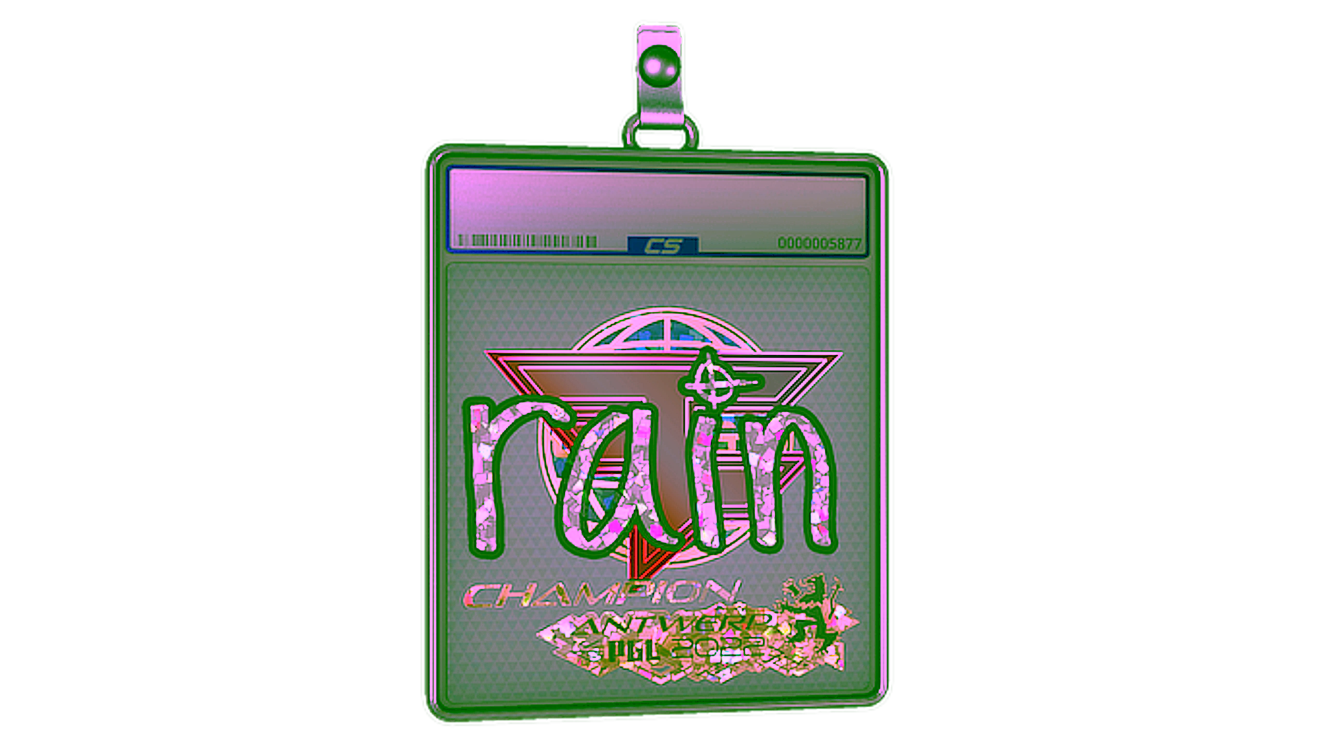عرض لـ Sticker Slab | rain (Glitter, Champion) | Antwerp 2022