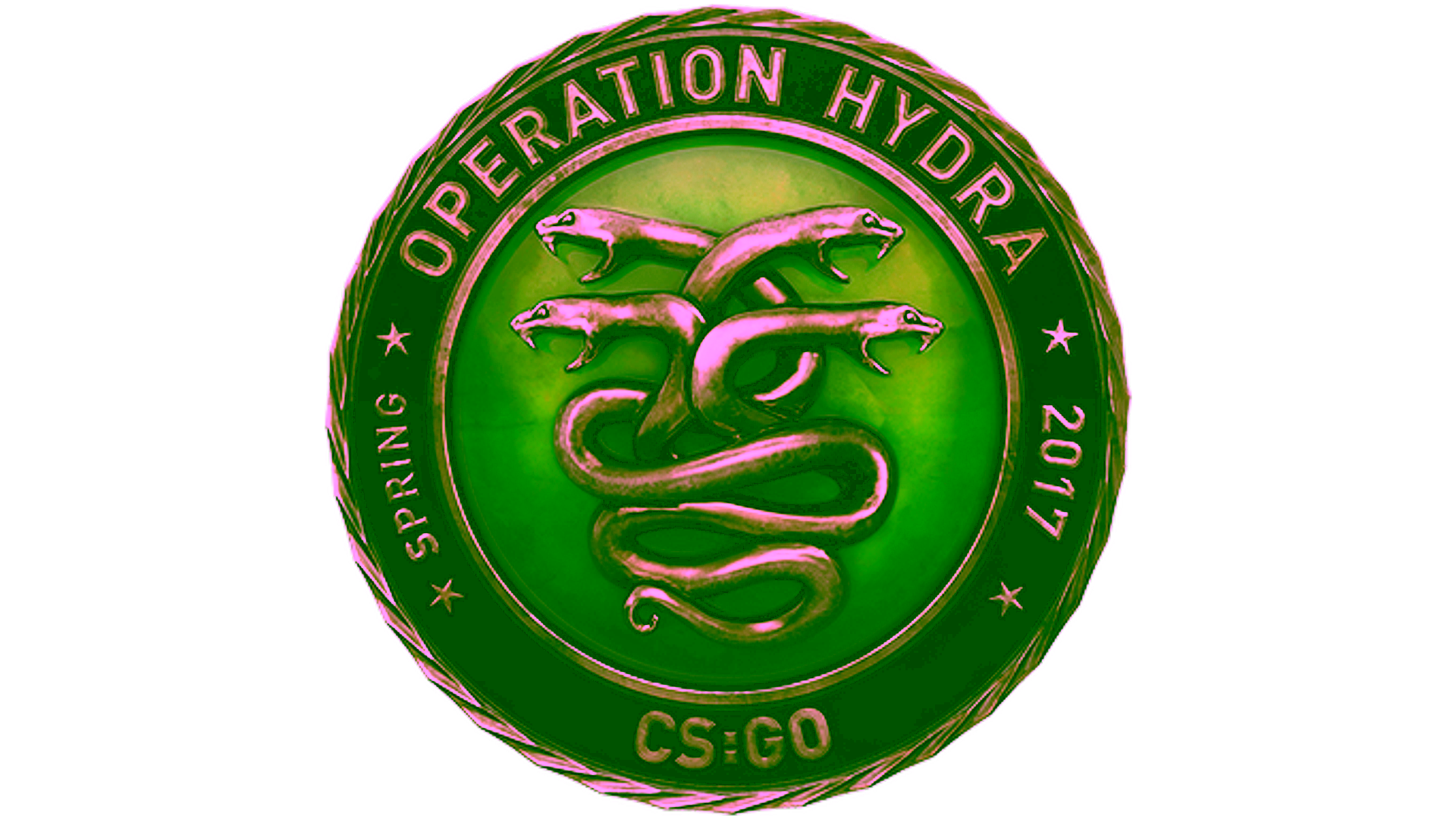 Display for Operation Hydra Challenge Coin