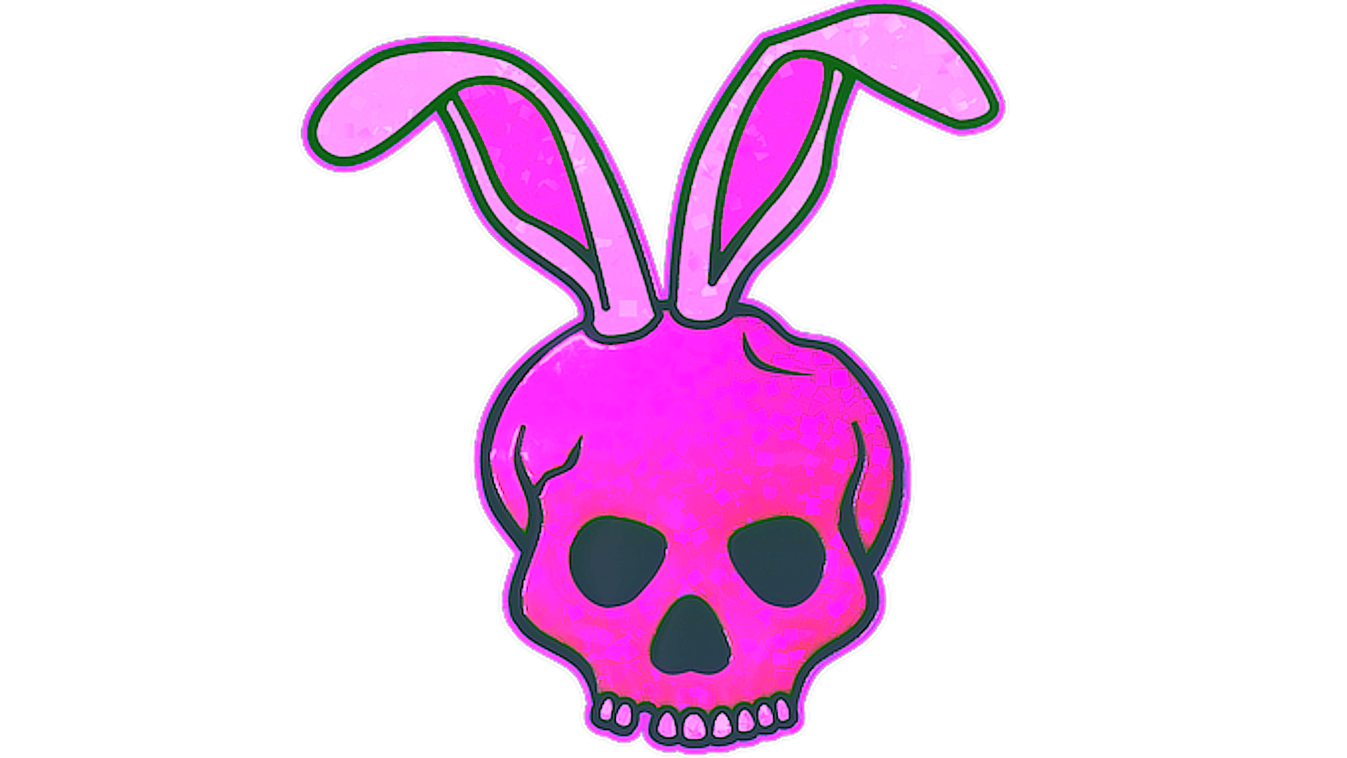 Mostrar para Sticker | Skull Bunny (Glitter)