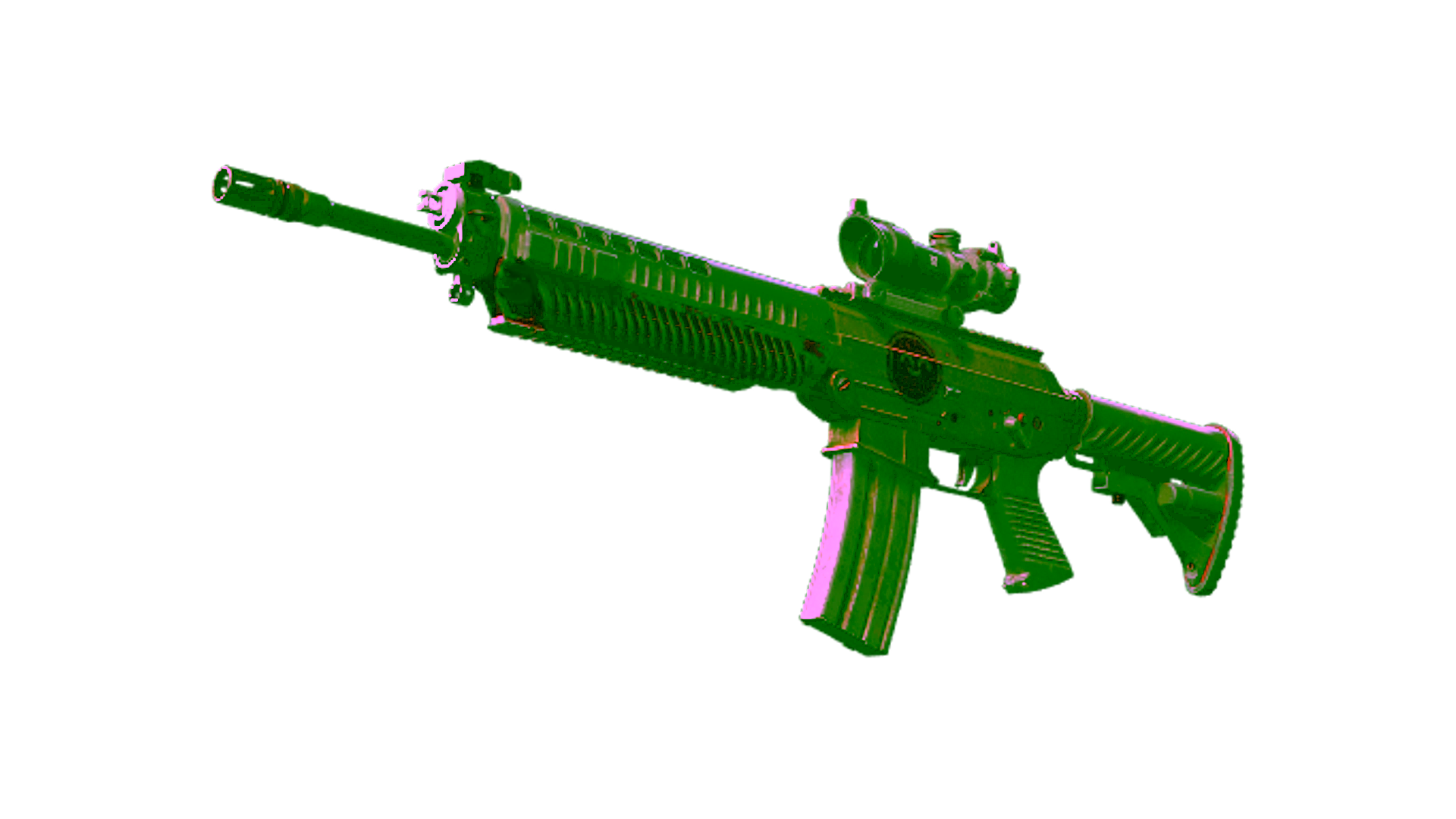 Display for Souvenir SG 553 | Berry Gel Coat (Battle-Scarred)