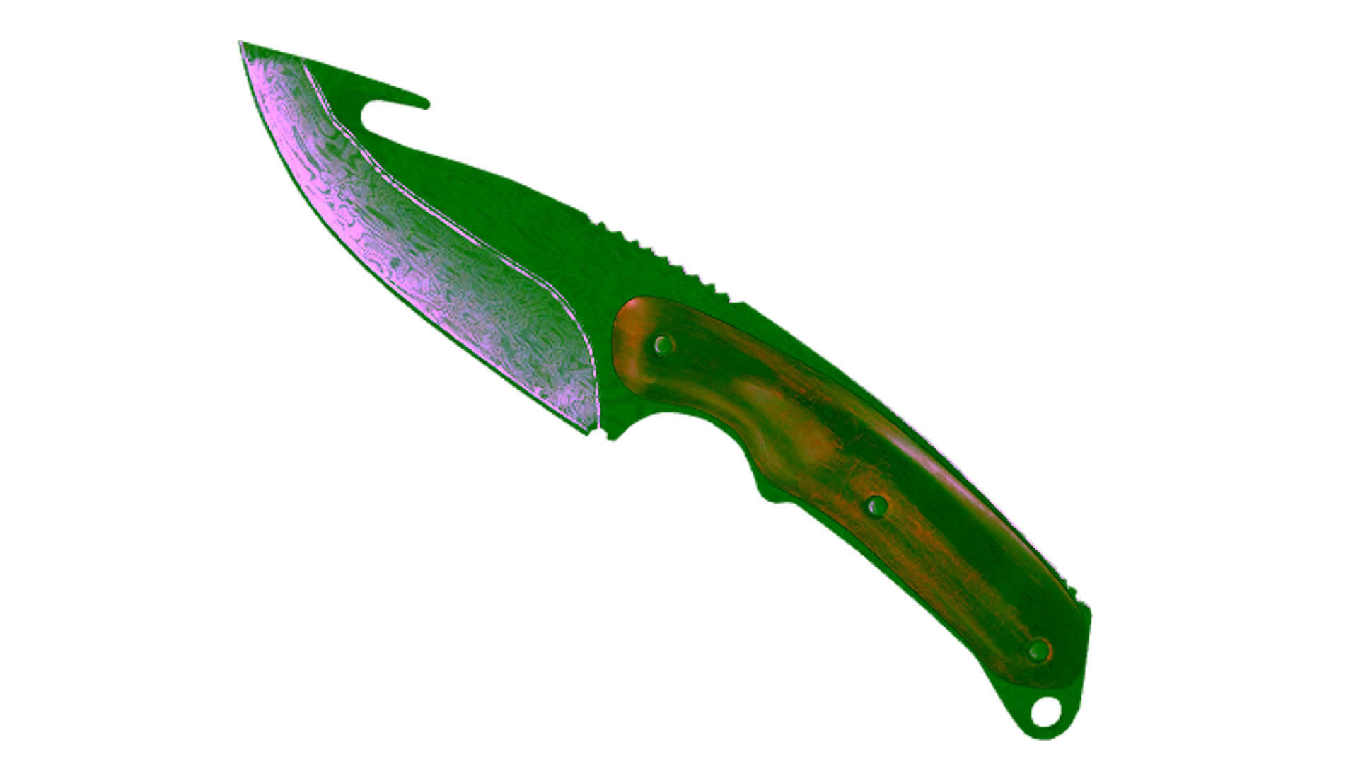 Display for ★ StatTrak™ Gut Knife | Damascus Steel (Battle-Scarred)