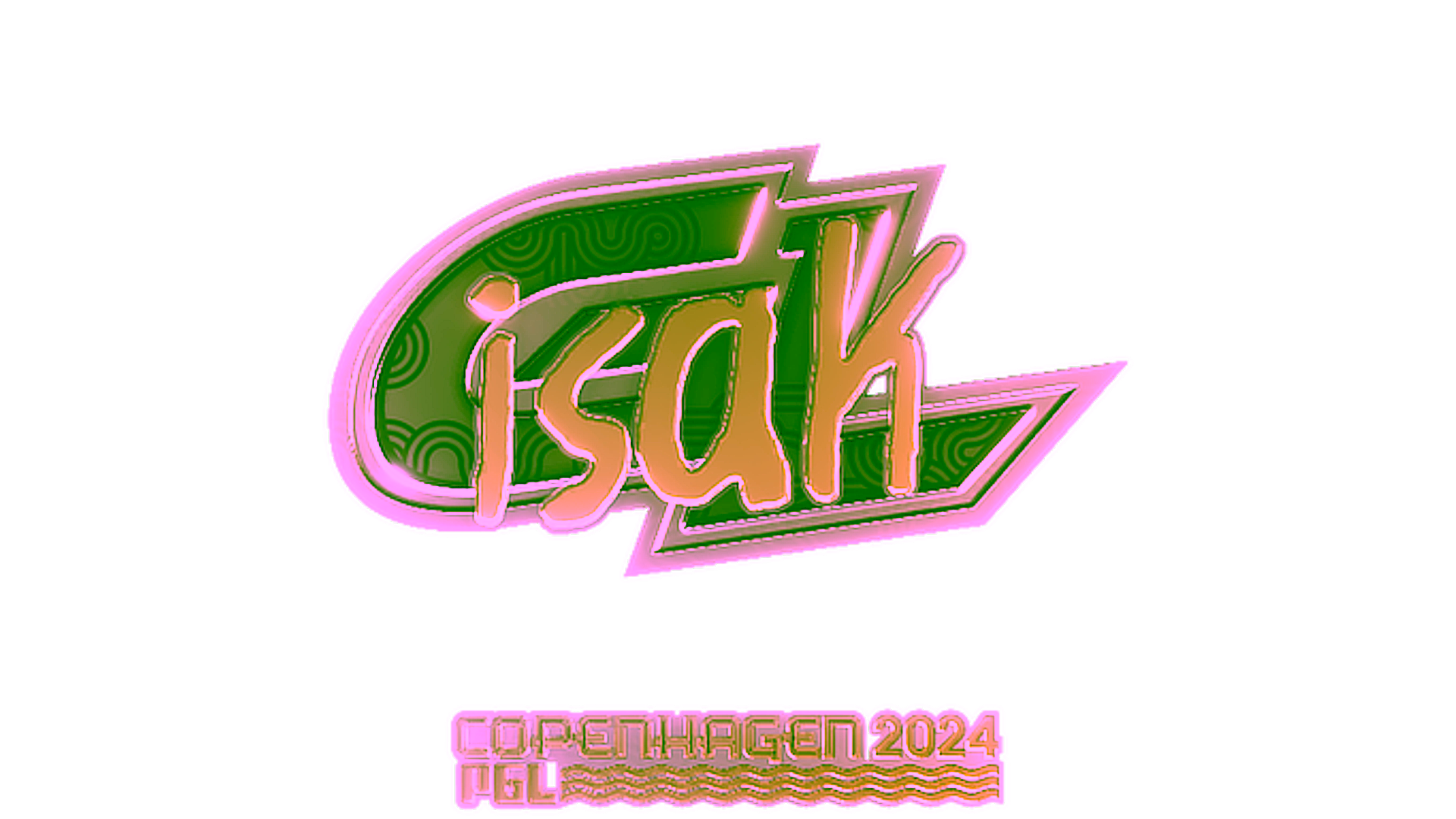 Display for Sticker | isak (Gold) | Copenhagen 2024