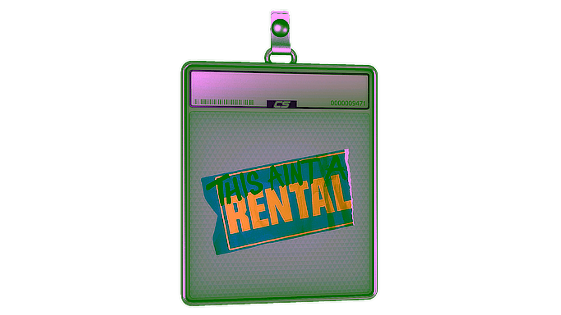 Display for Sticker Slab | Ain't A Rental (Foil)