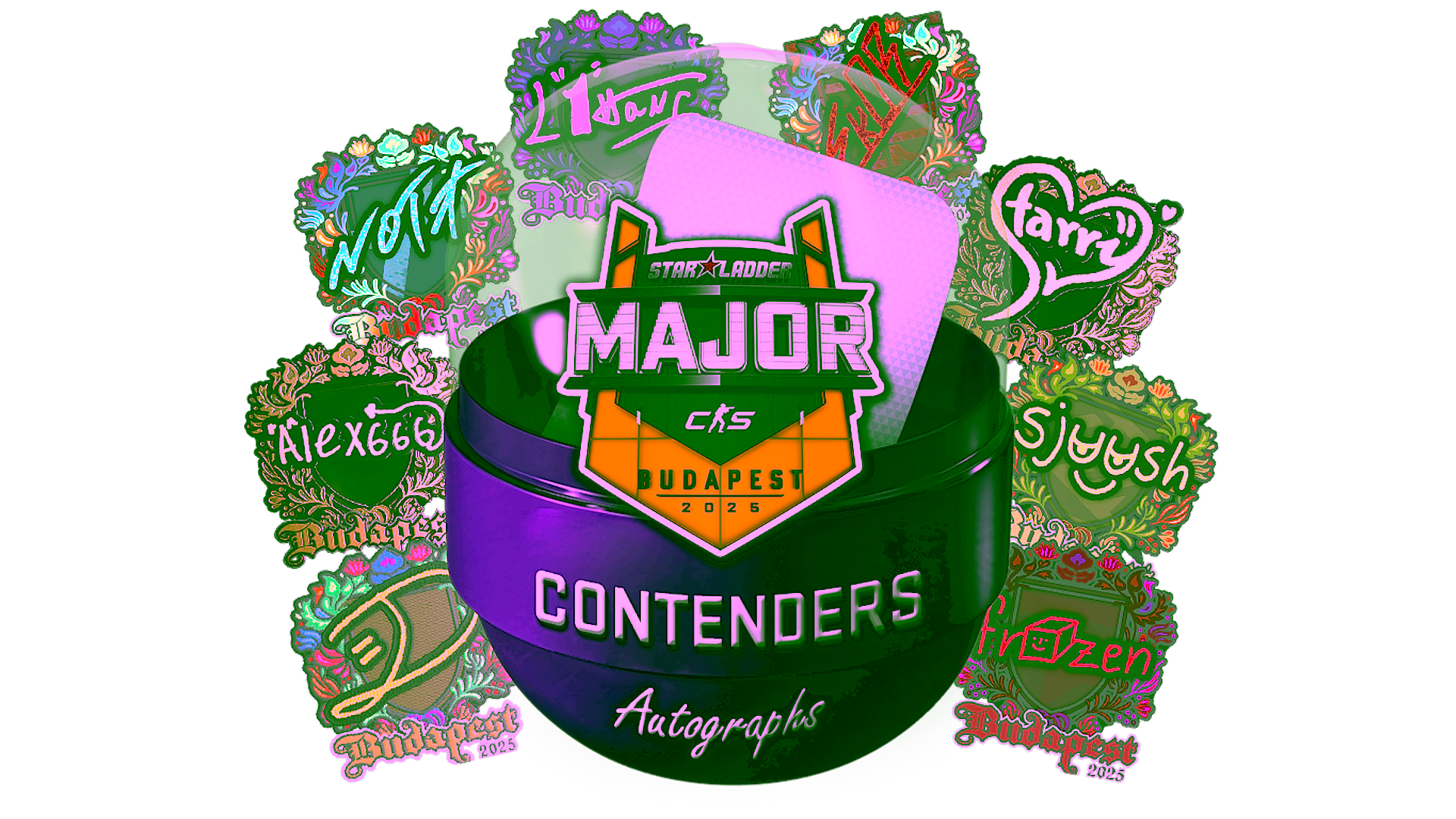 Display for Budapest 2025 Contenders Autograph Capsule