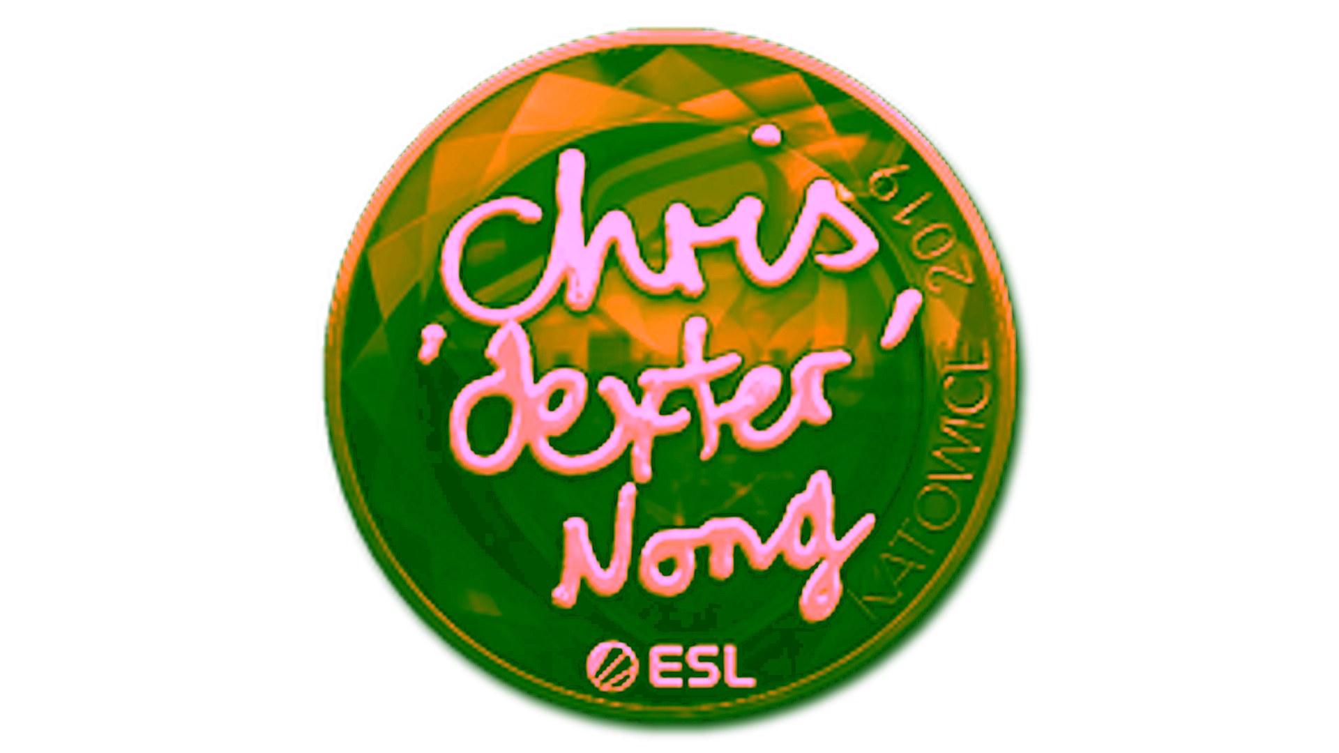 Sticker | dexter (Gold) | Katowice 2019 için görüntü