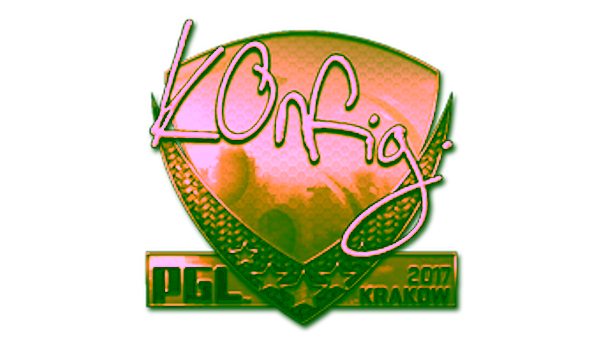 Visar för Sticker | k0nfig (Gold) | Krakow 2017