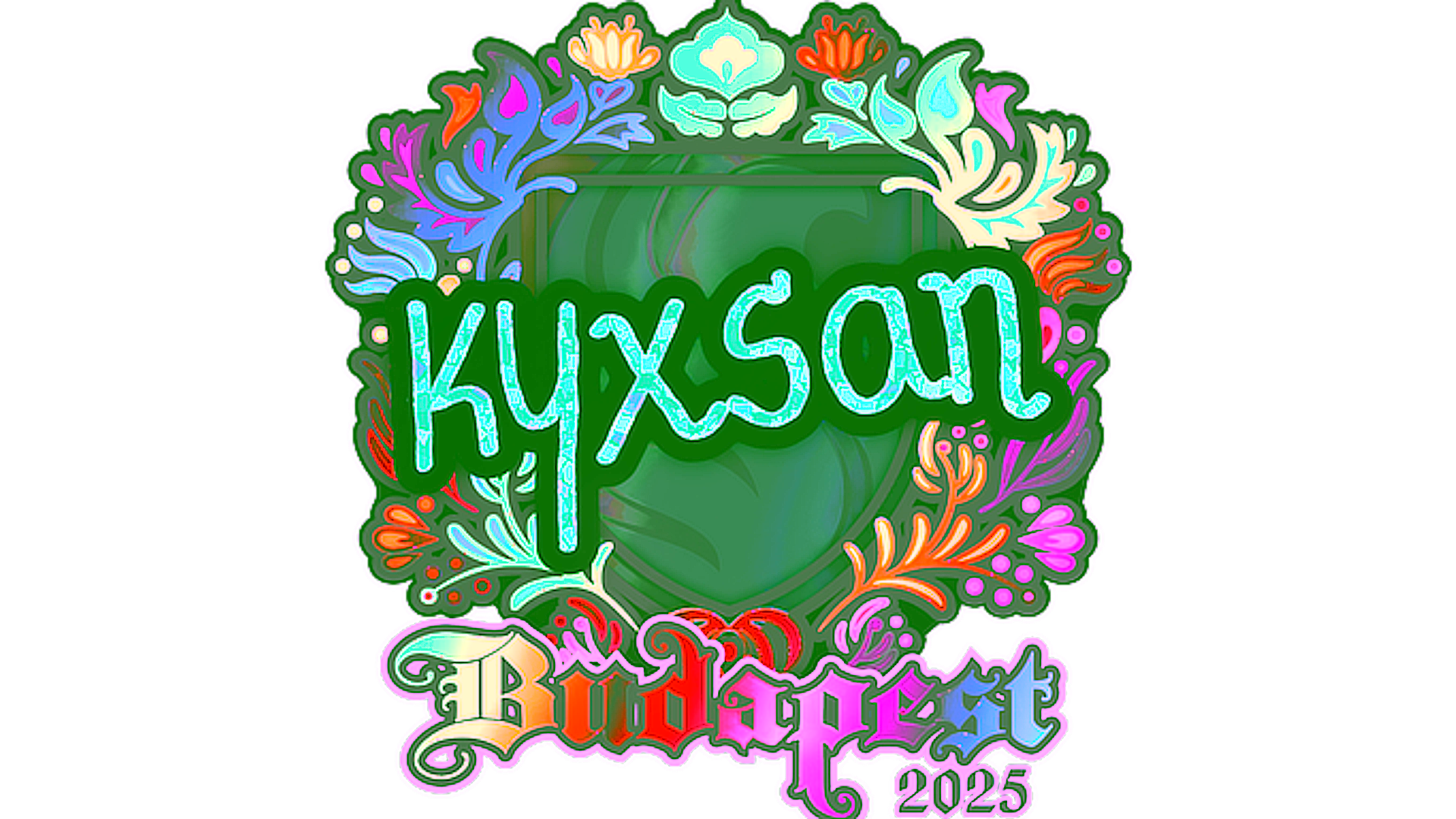 Visar för Sticker | kyxsan (Holo) | Budapest 2025