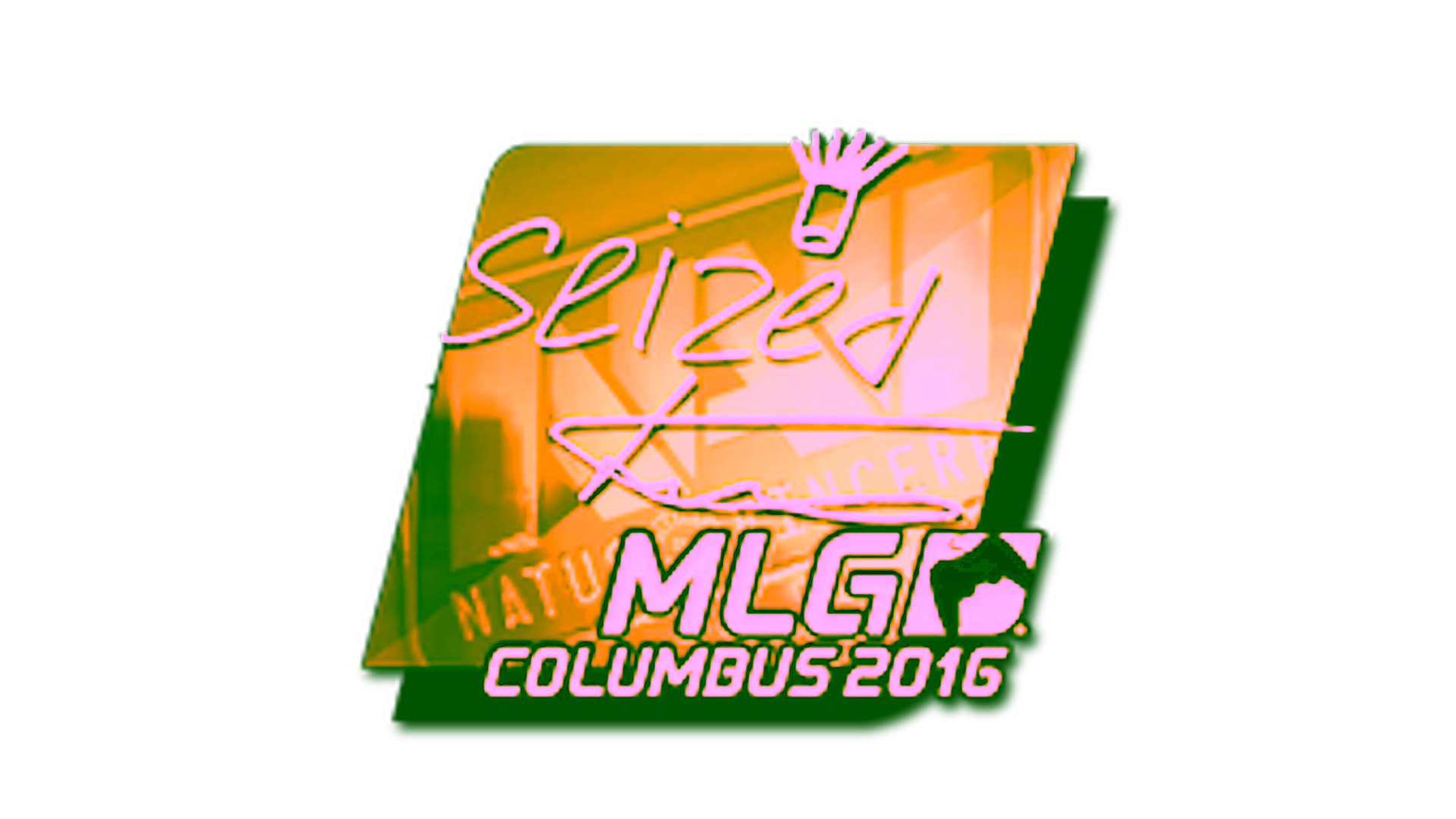 Display for Sticker | seized (Gold) | MLG Columbus 2016