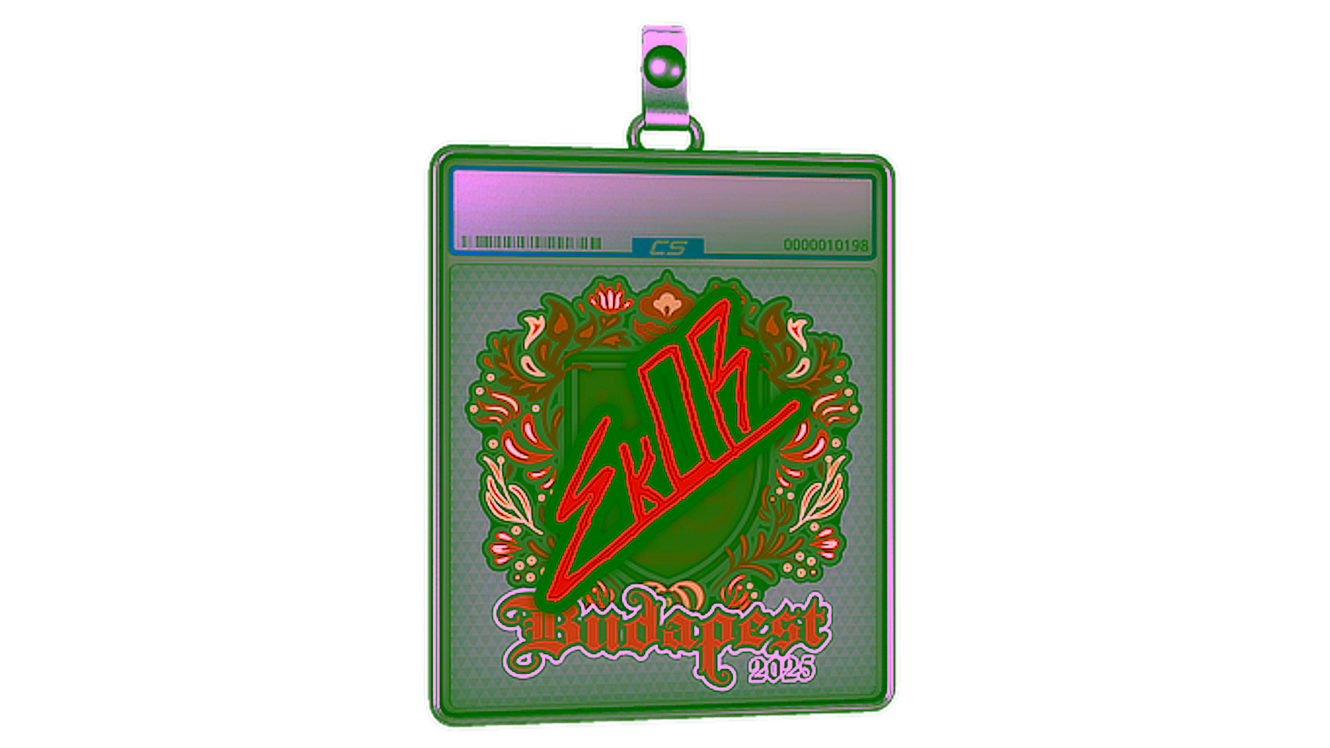 Visar för Sticker Slab | sk0R | Budapest 2025