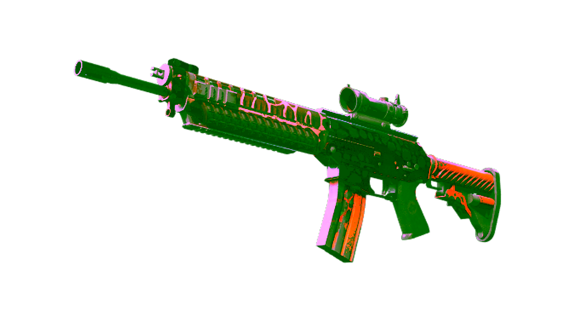 Display for StatTrak™ SG 553 | Tiger Moth (Well-Worn)