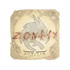 Sticker zont1x Austin 2025