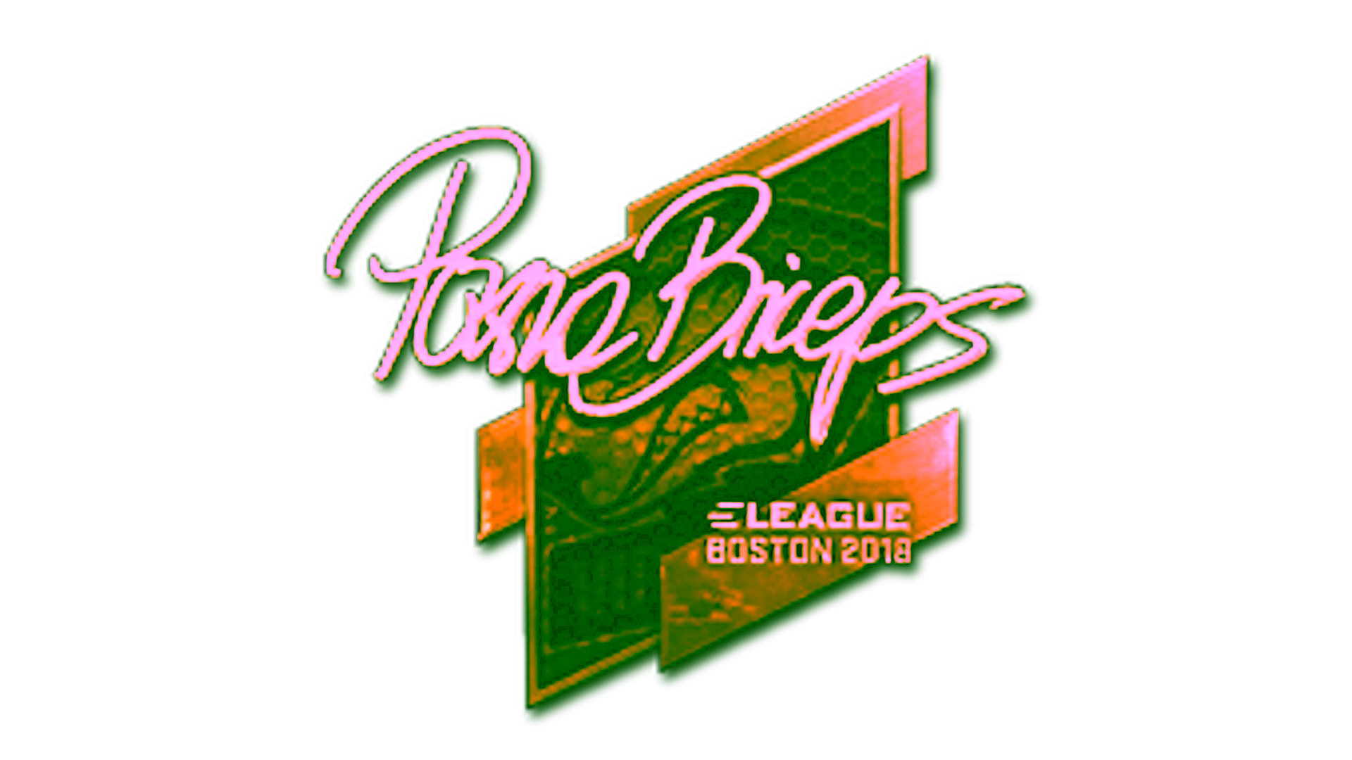 Anzeige für Sticker | pashaBiceps (Gold) | Boston 2018