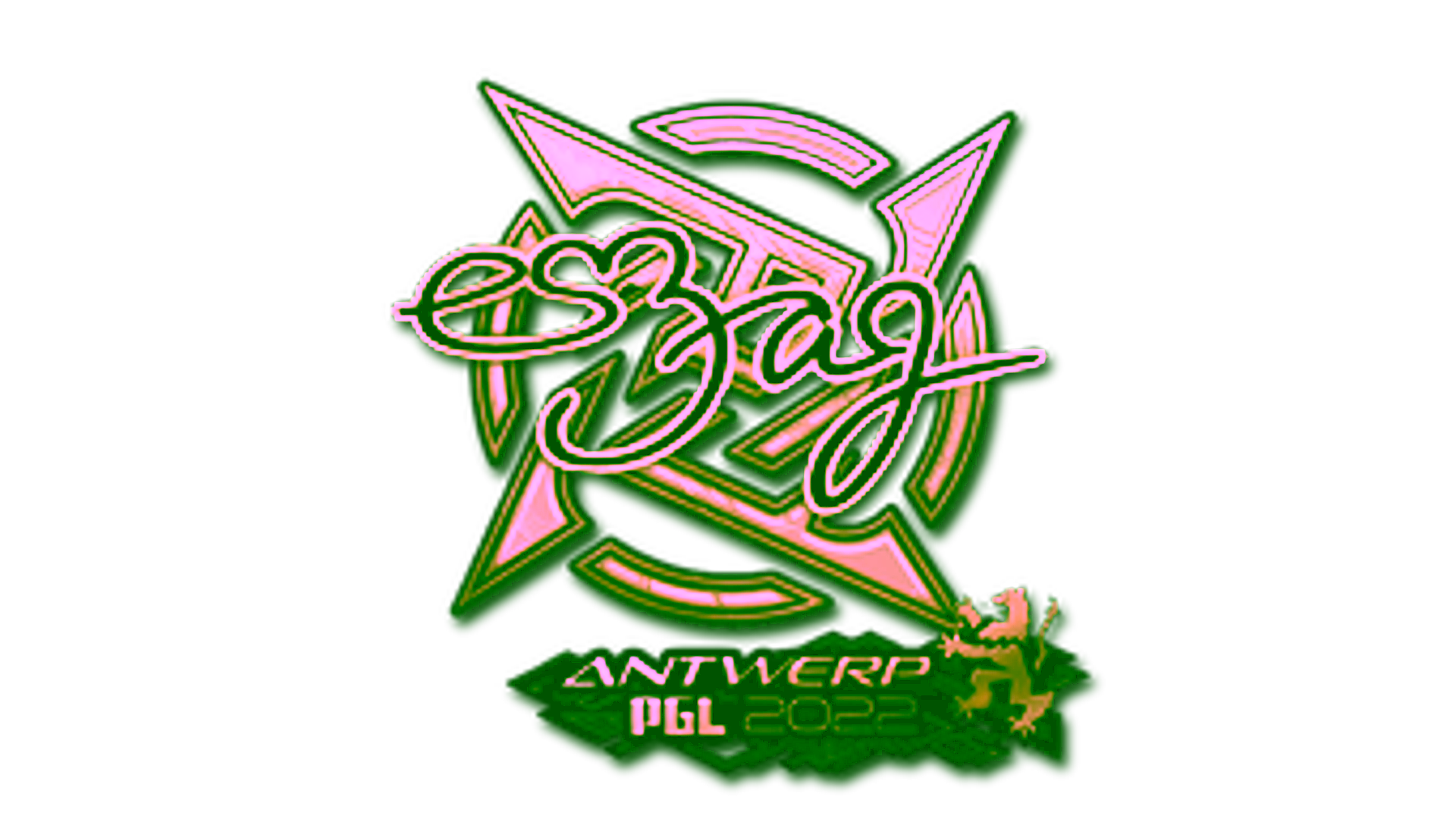 Display for Sticker | es3tag (Gold) | Antwerp 2022