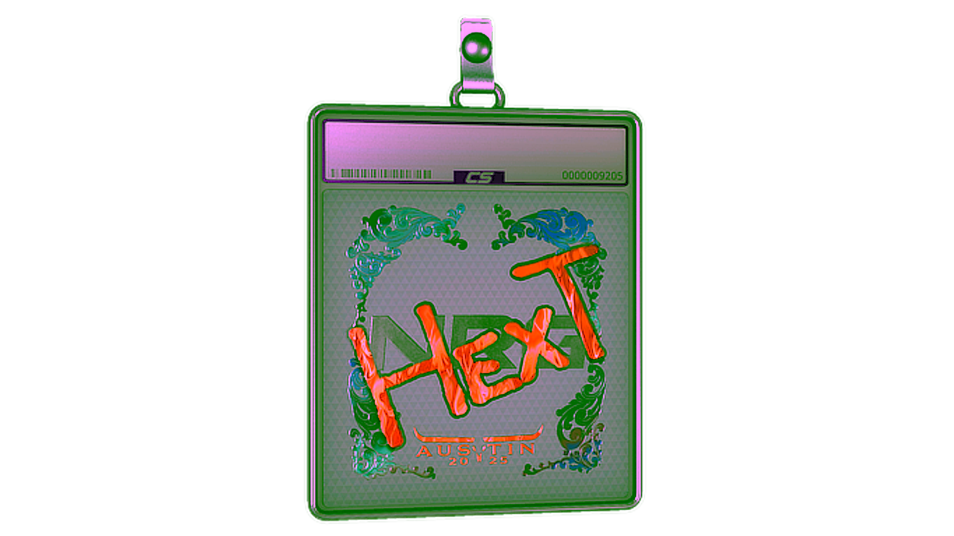 Affichage pour Sticker Slab | HexT (Holo) | Austin 2025