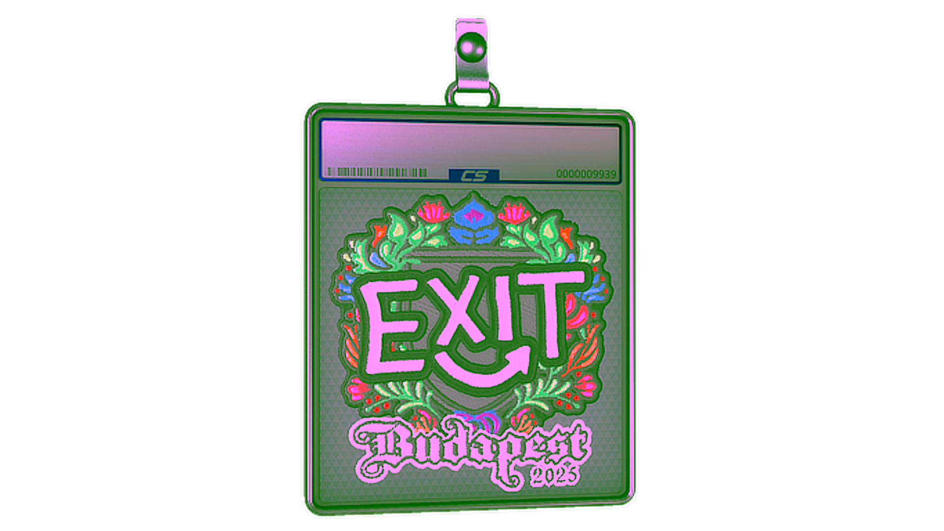 Display for Sticker Slab | exit (Embroidered) | Budapest 2025