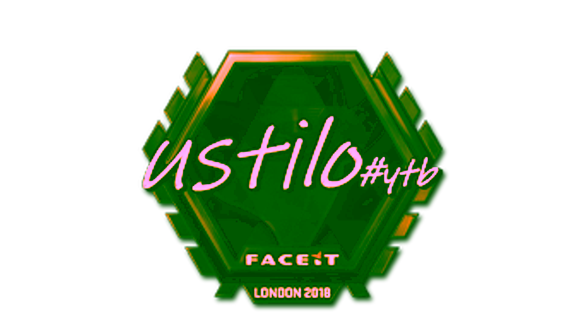 Affichage pour Sticker | USTILO (Gold) | London 2018