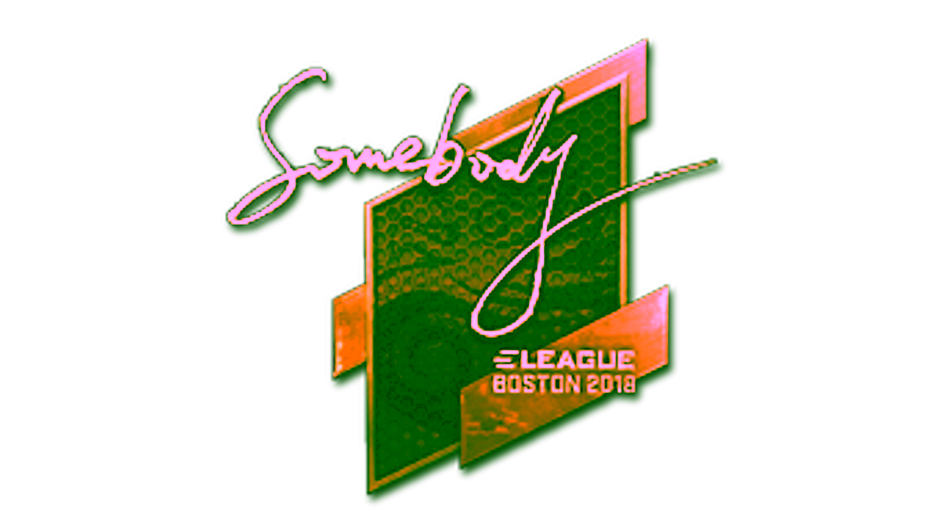 Display for Sticker | somebody (Gold) | Boston 2018