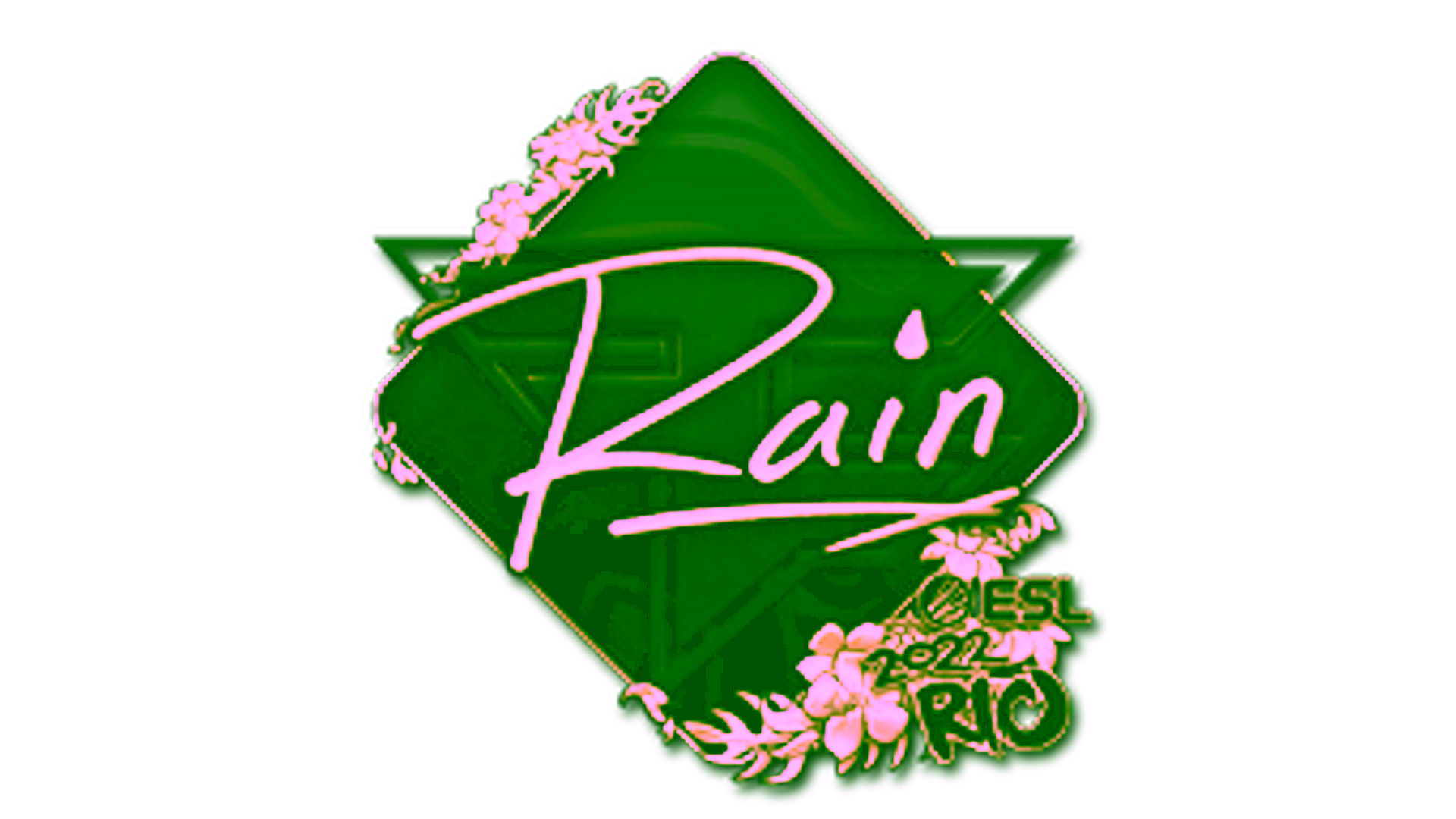 Display for Sticker | rain (Gold) | Rio 2022
