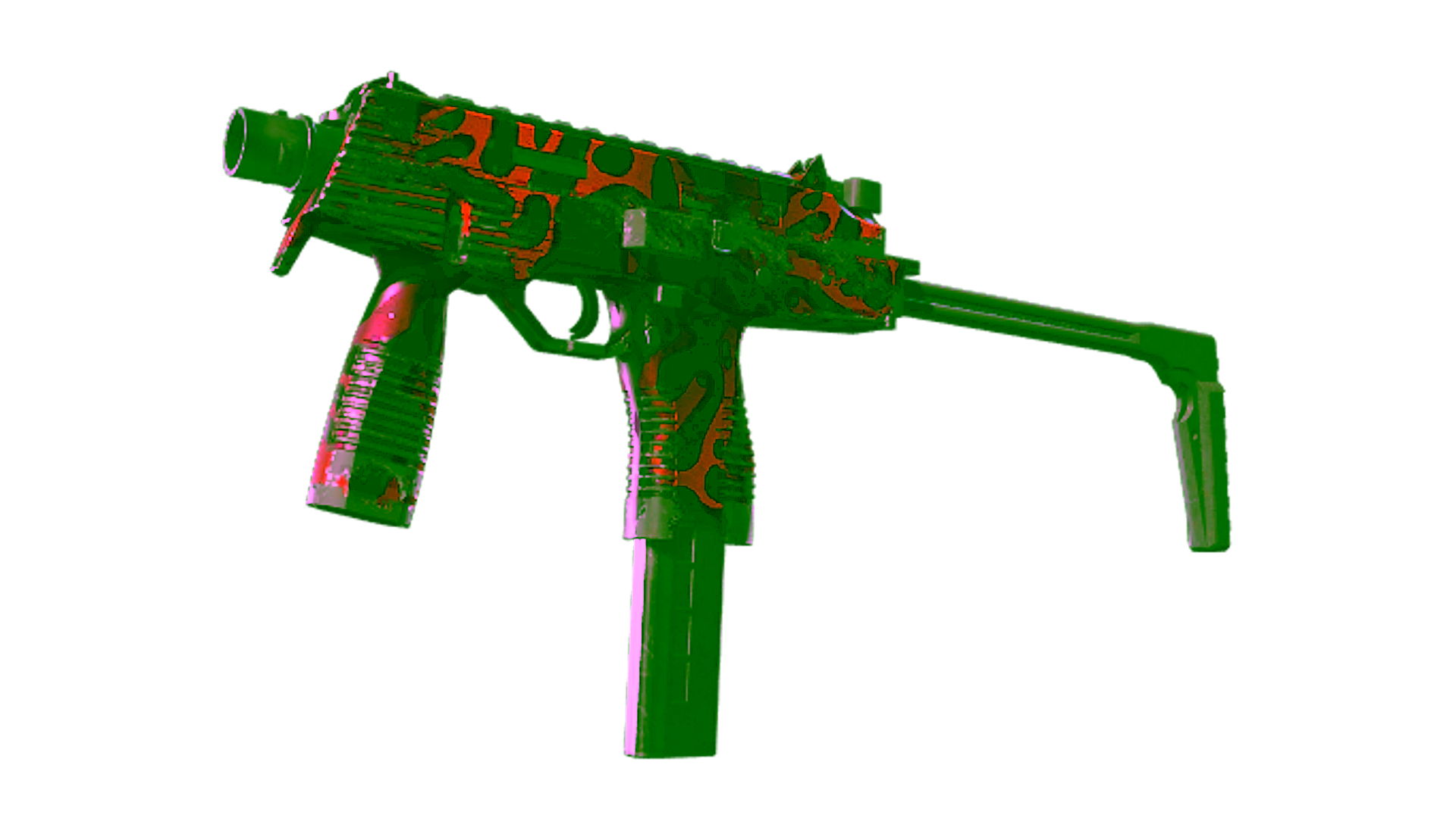Display for StatTrak™ MP9 | Ruby Poison Dart (Well-Worn)