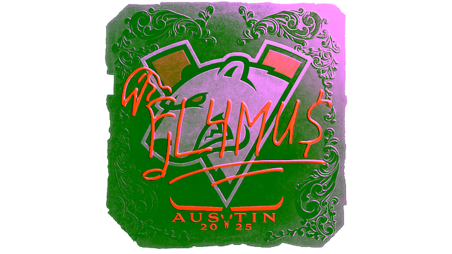 Display for Sticker | FL4MUS (Foil) | Austin 2025