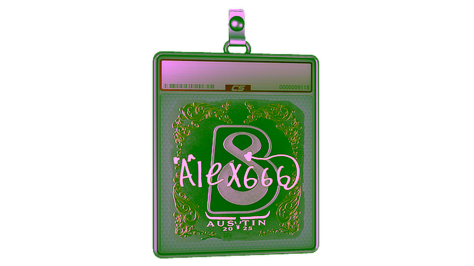 Дисплей для Sticker Slab | alex666 (Gold) | Austin 2025