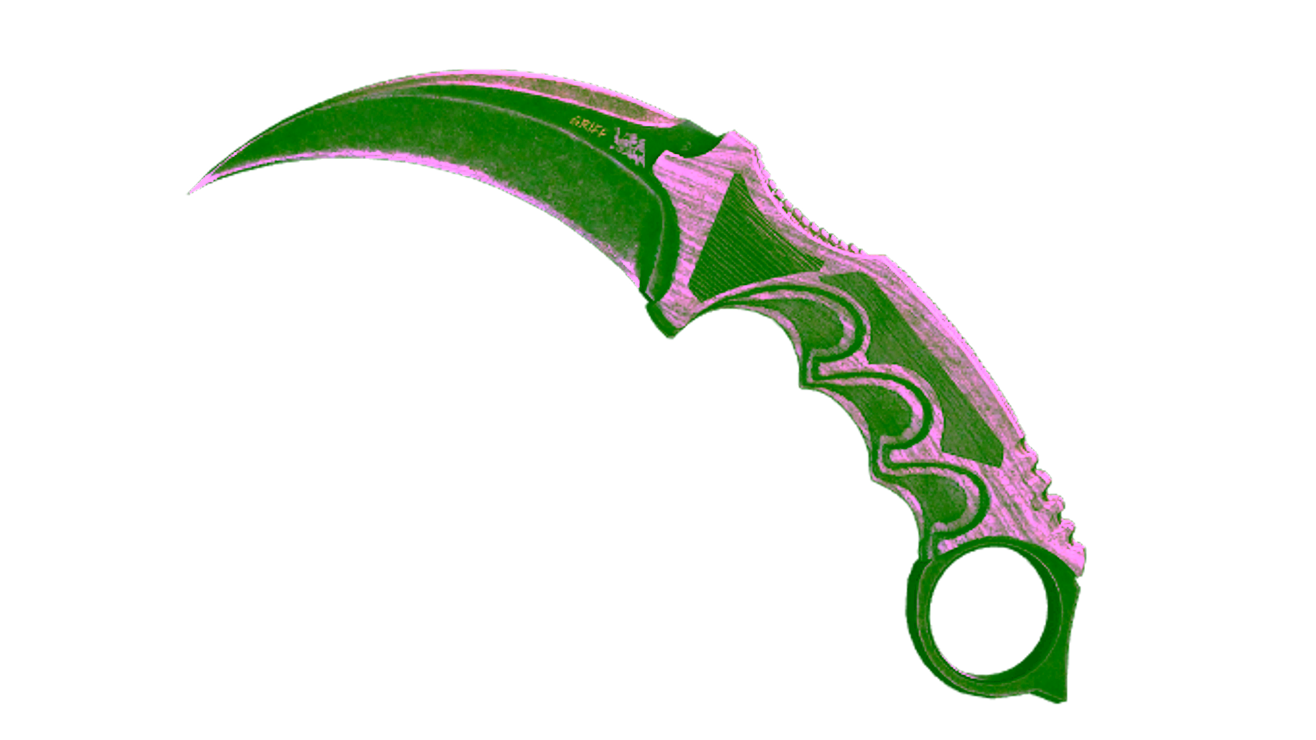 Display for ★ StatTrak™ Karambit | Black Laminate (Battle-Scarred)