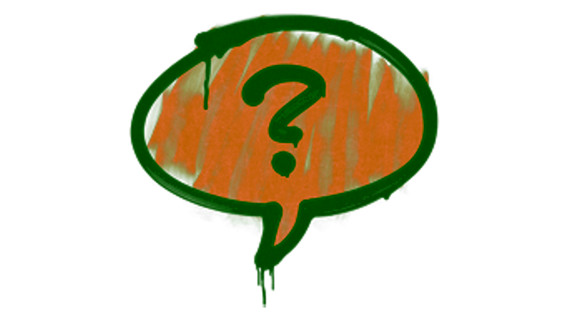 Display for Sealed Graffiti | Question Mark (Tiger Orange)