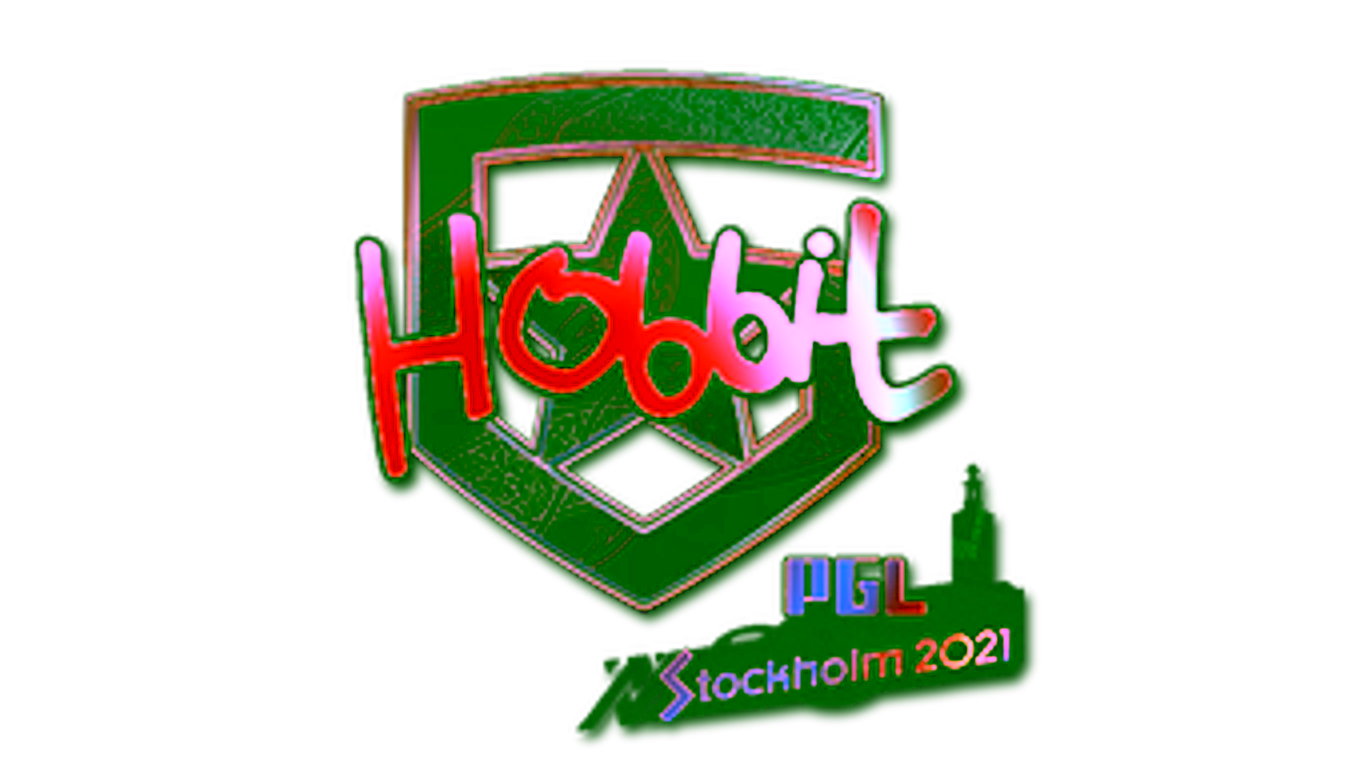 Display for Sticker | HObbit (Holo) | Stockholm 2021