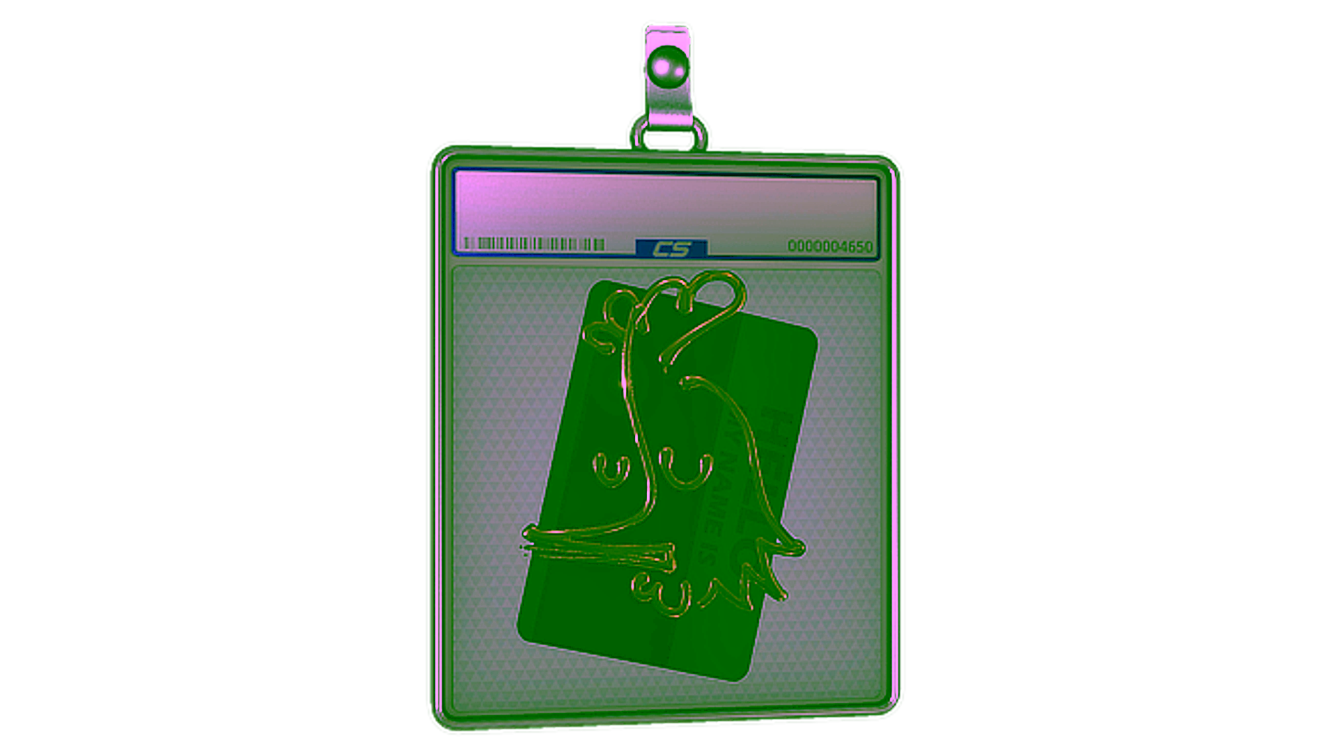 Display for Sticker Slab | Hello AK-47 (Gold)