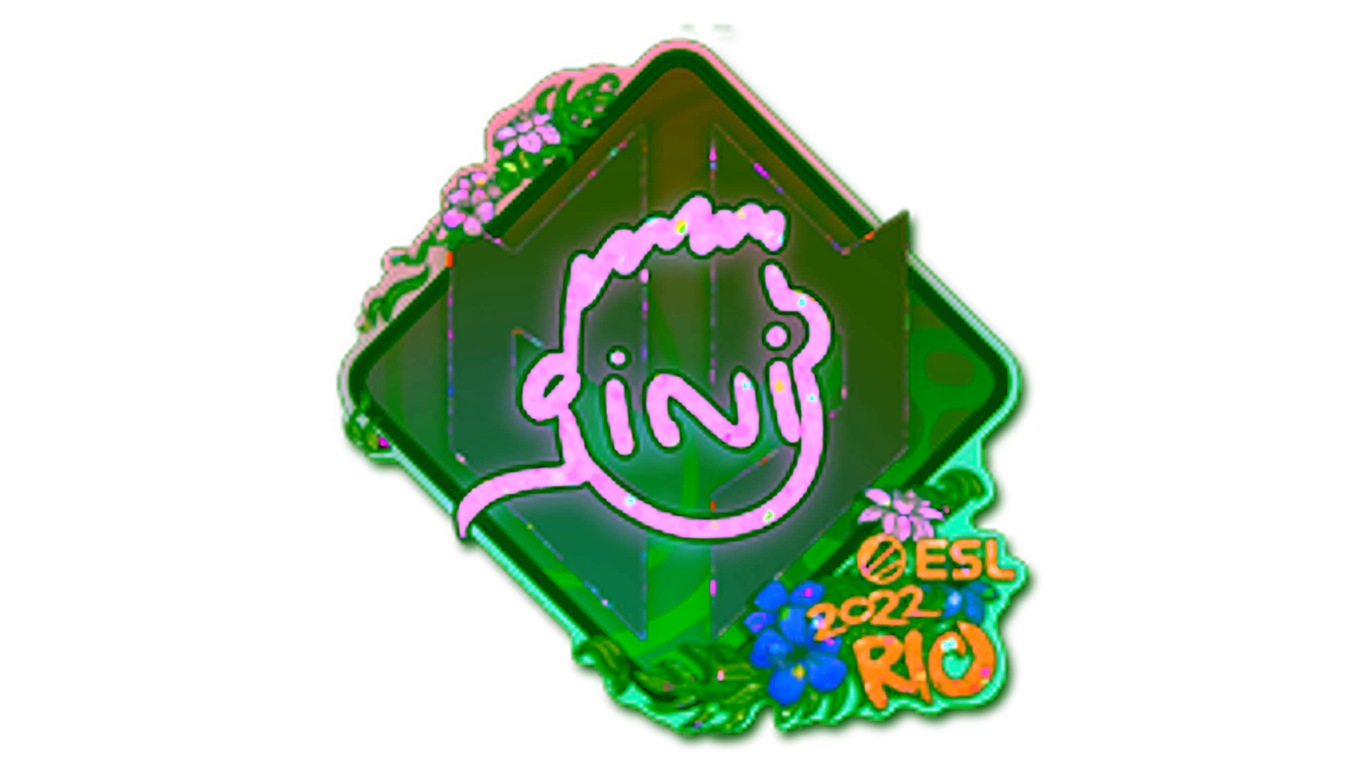 Sticker | VINI (Glitter) | Rio 2022 için görüntü