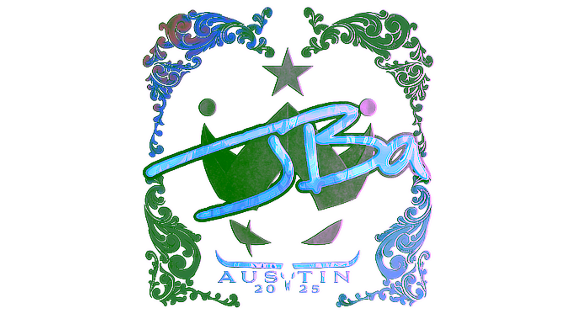 Display for Sticker | JBa (Holo) | Austin 2025