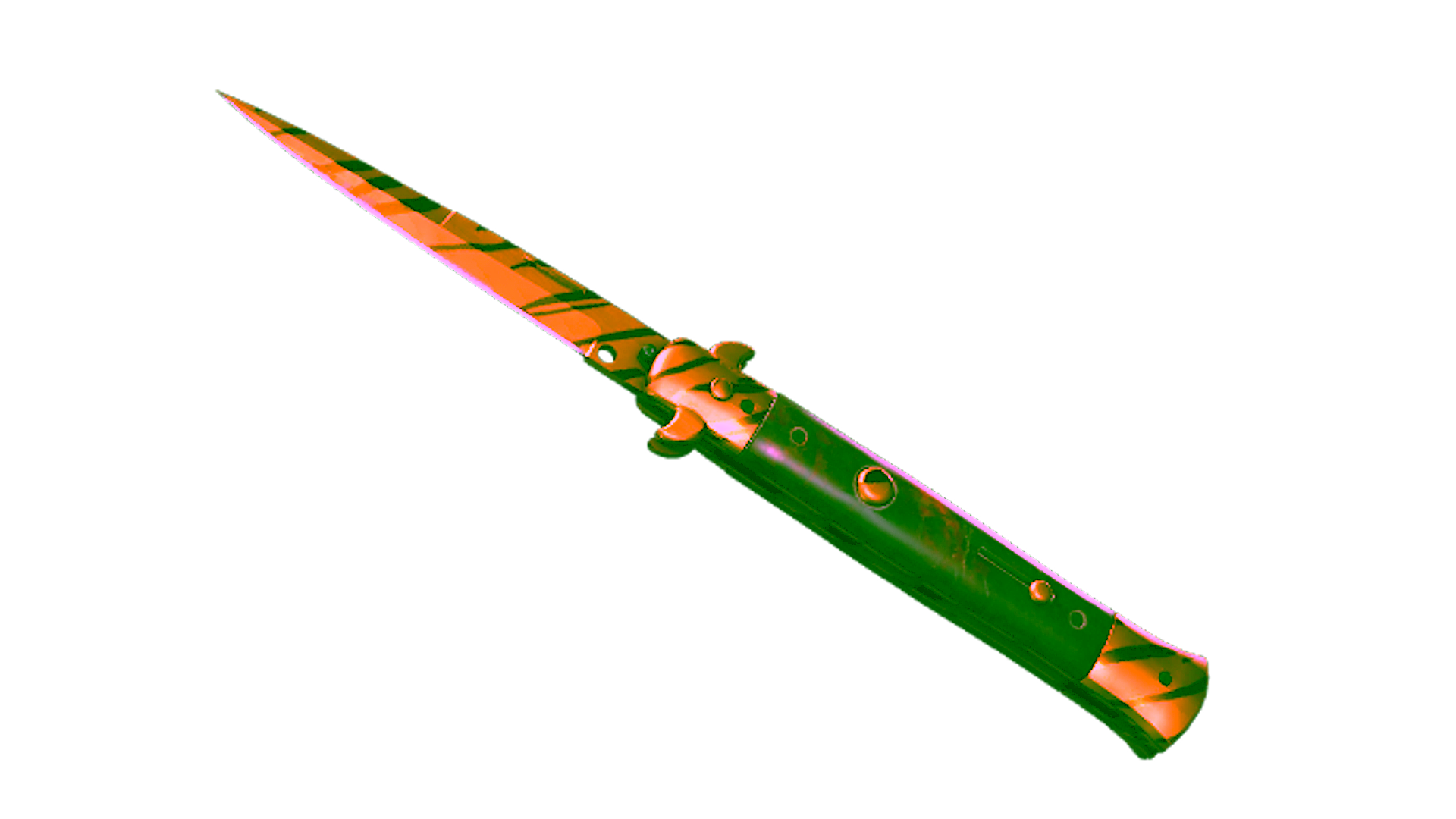 Display for ★ StatTrak™ Stiletto Knife | Tiger Tooth (Minimal Wear)