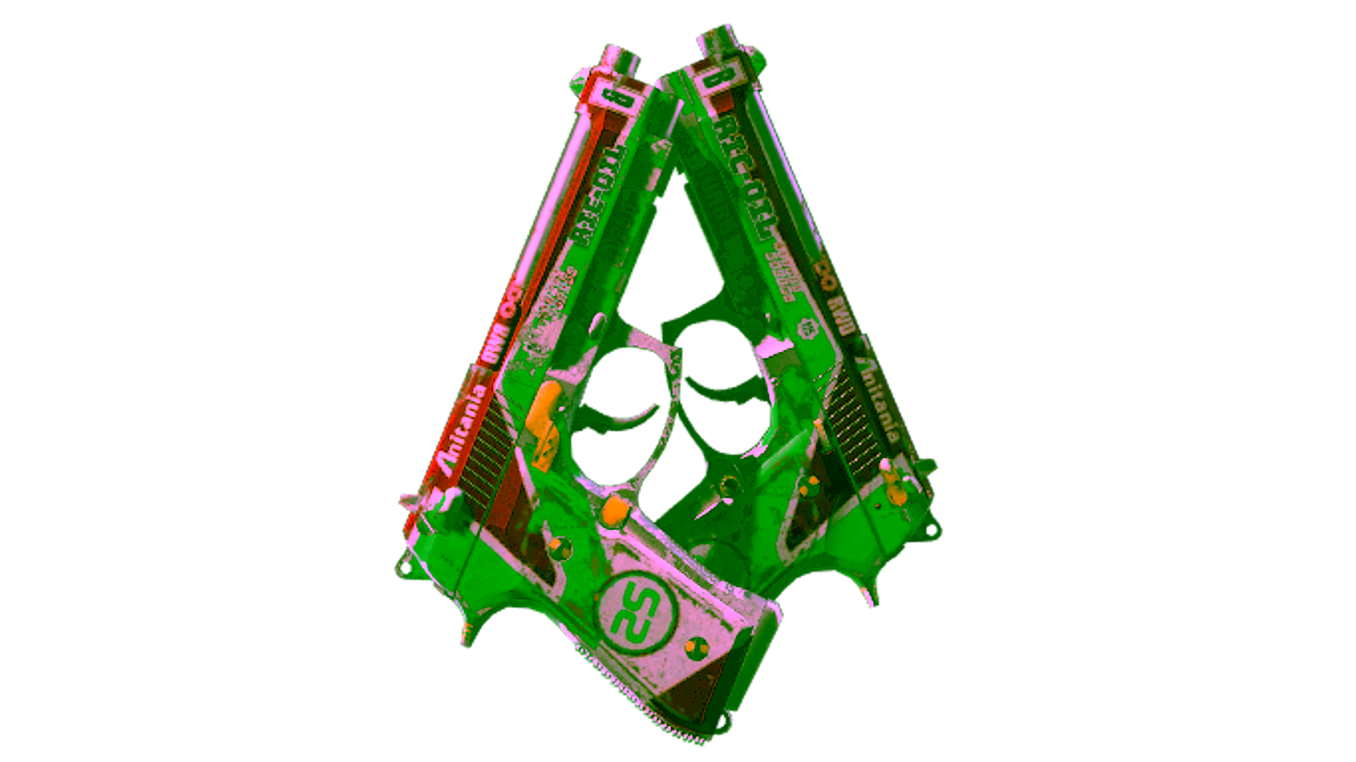 Display for Souvenir Dual Berettas | Twin Turbo (Battle-Scarred)