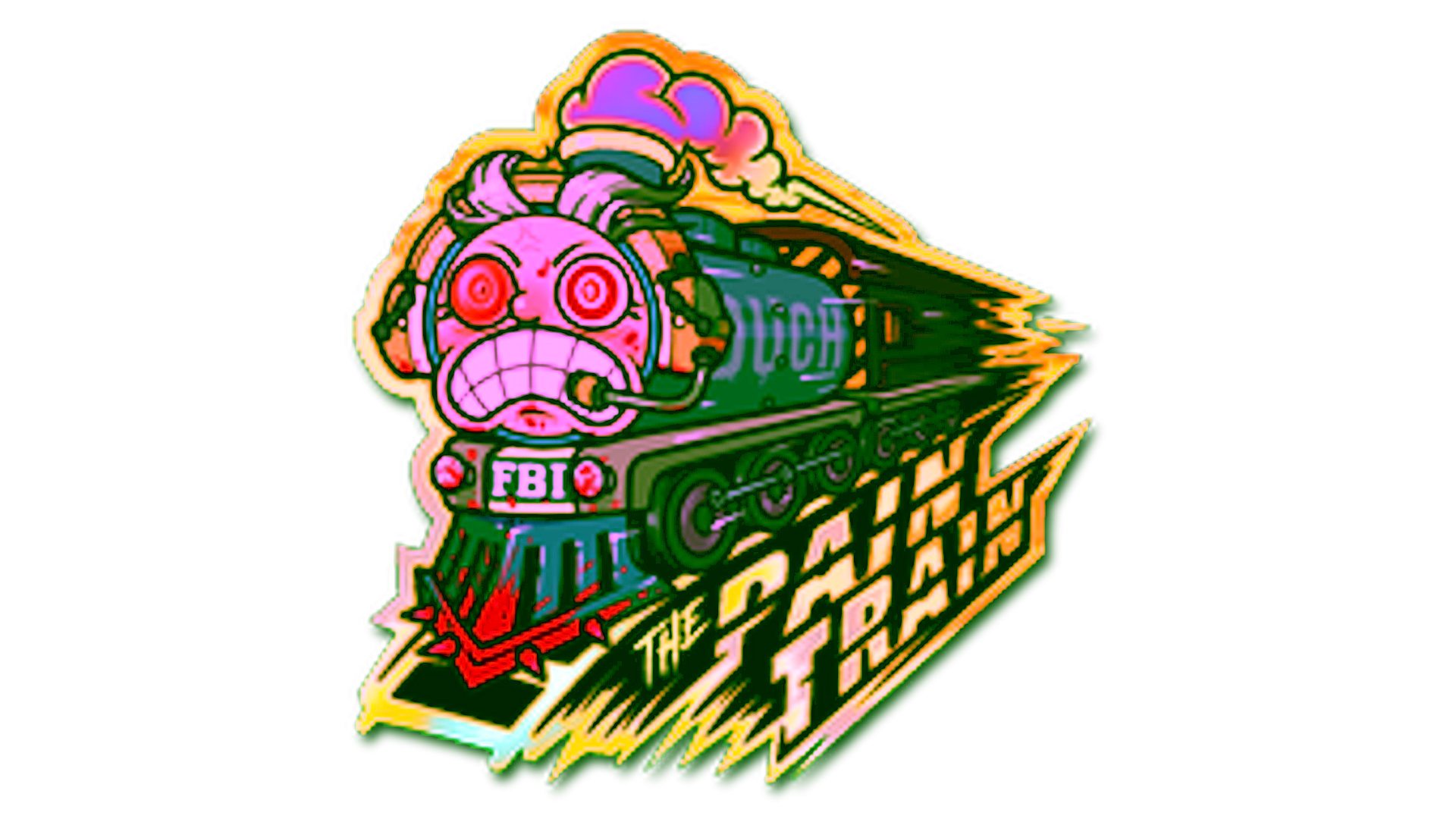 Display for Sticker | Pain Train (Holo)