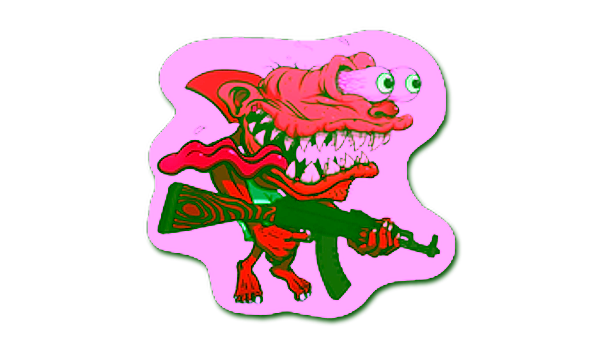 Display for Sticker | Red Shark Shooter