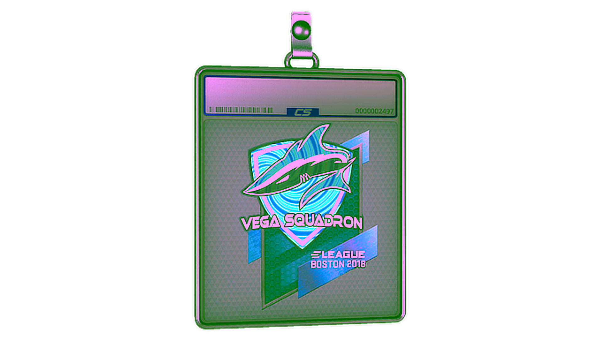 Display for Sticker Slab | Vega Squadron (Holo) | Boston 2018