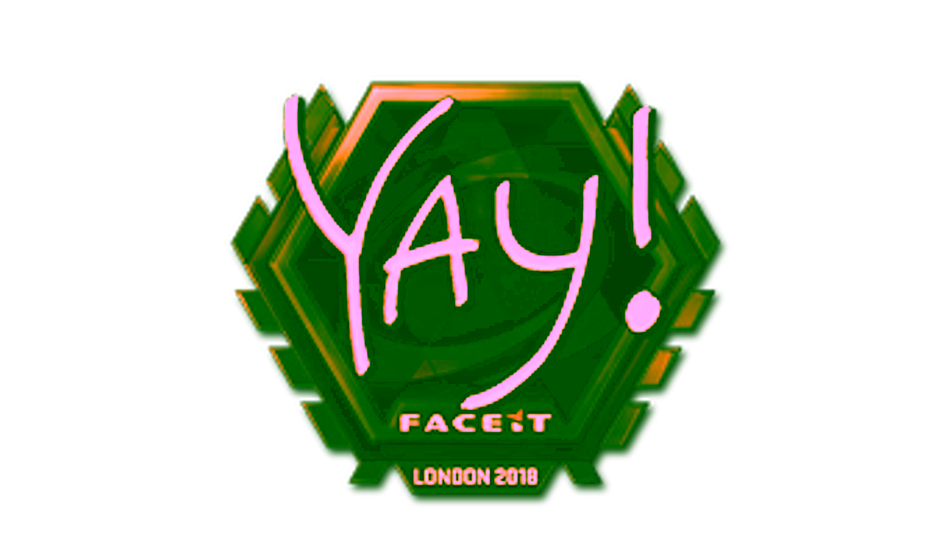 Rodyti Sticker | yay (Gold) | London 2018