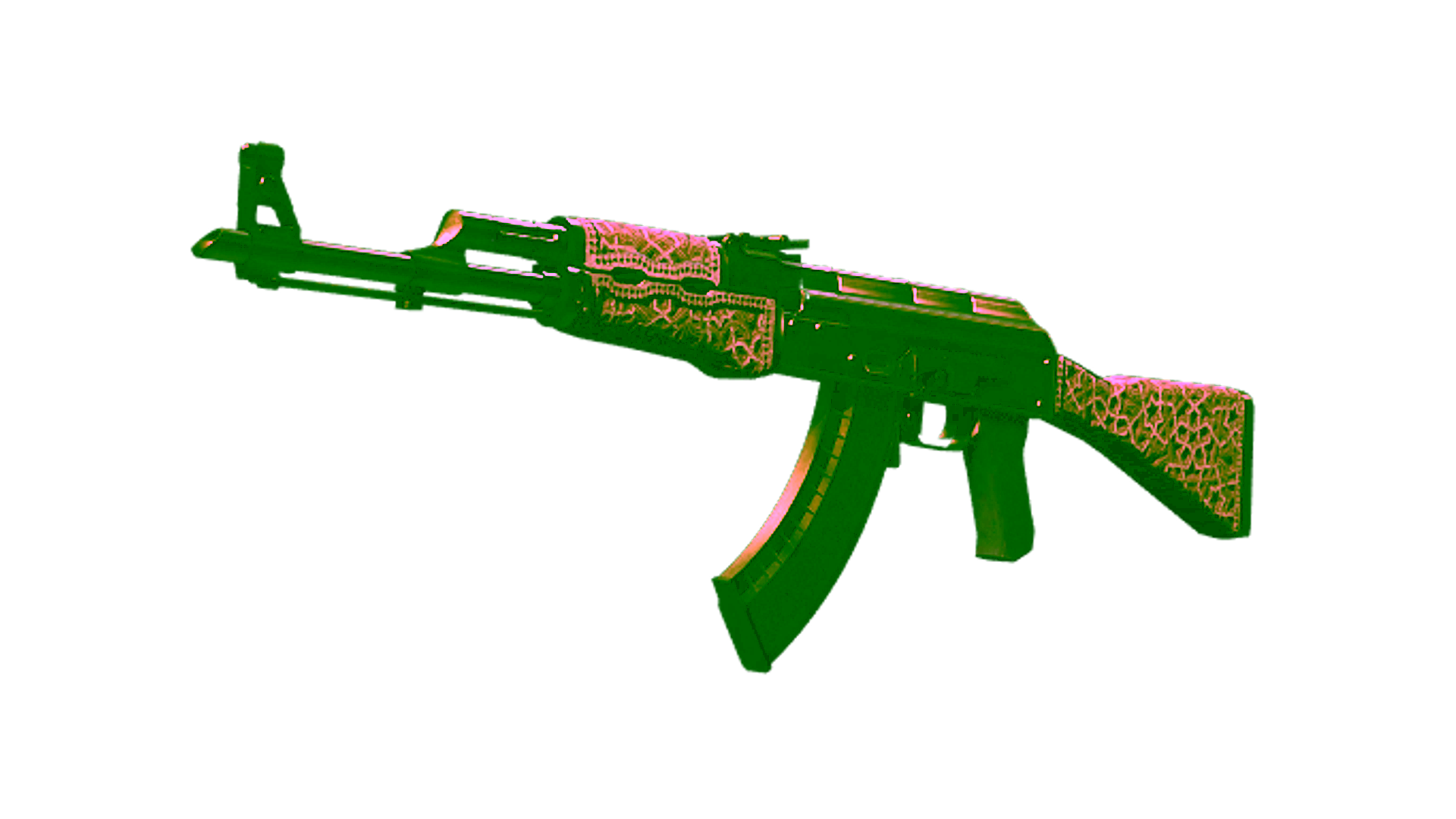Display for AK-47 | Gold Arabesque (Well-Worn)